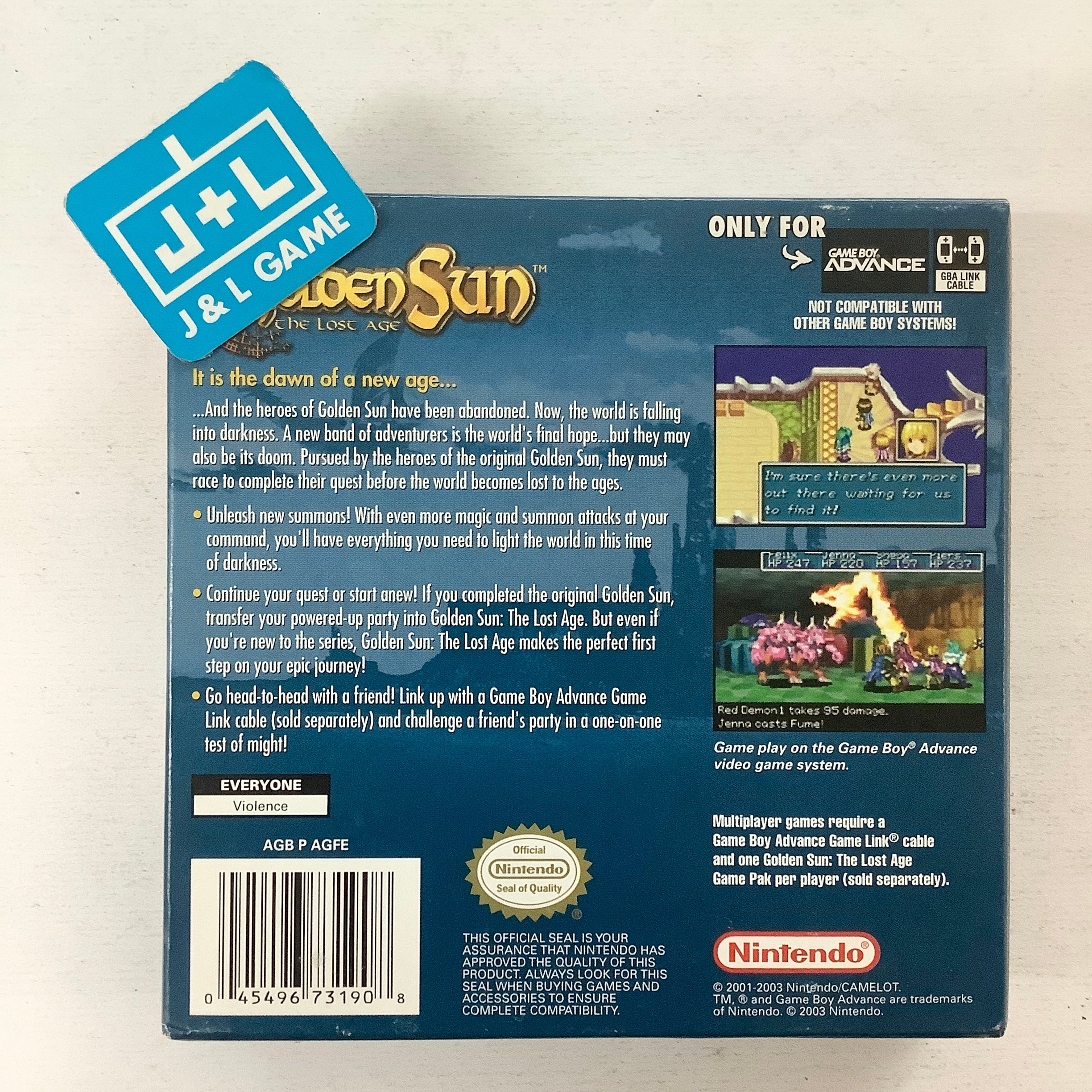 Golden Sun: The Lost Age - (GBA) Game Boy Advance [Pre-Owned] Video Games Nintendo   