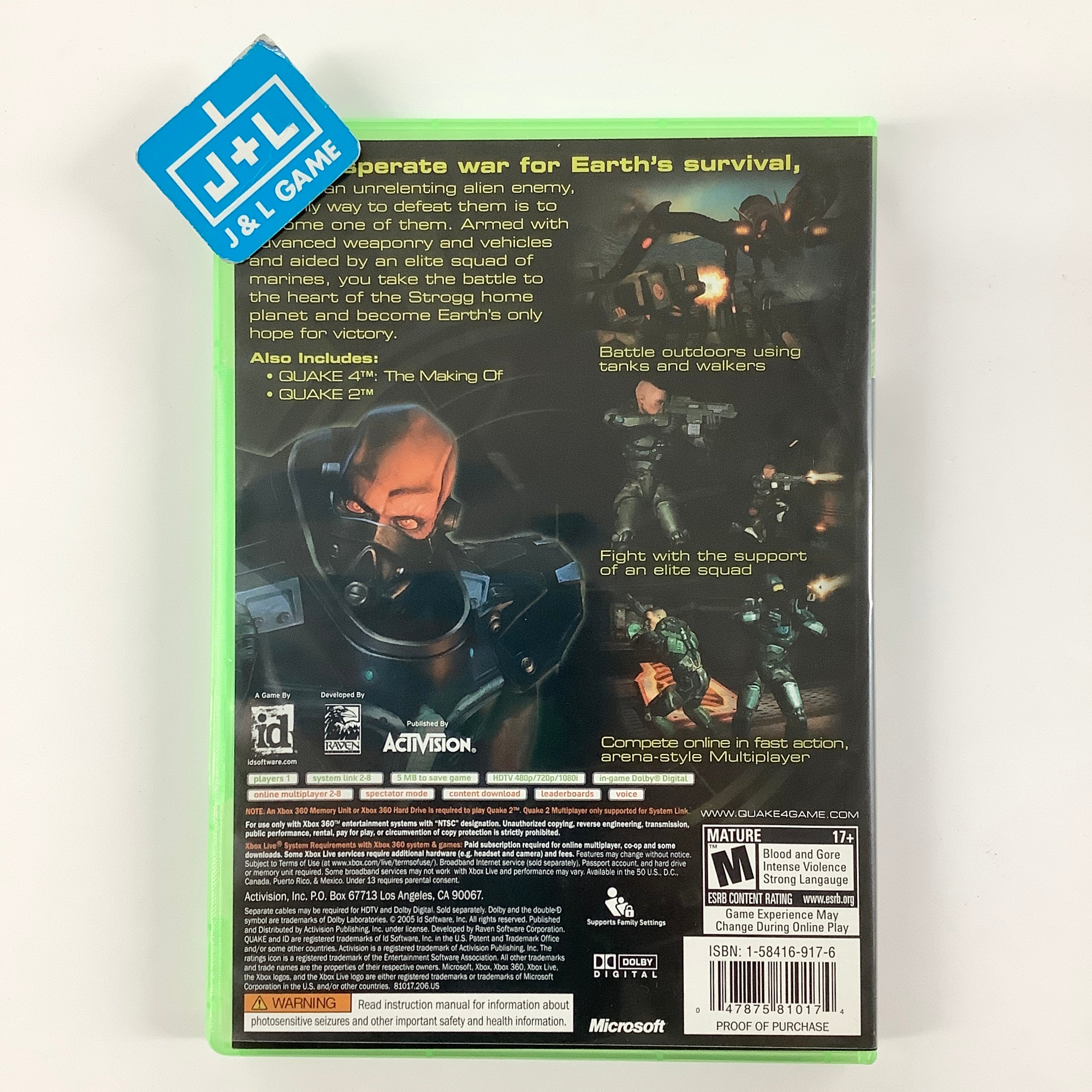 Quake 4 - Xbox 360 [Pre-Owned] Video Games Activision