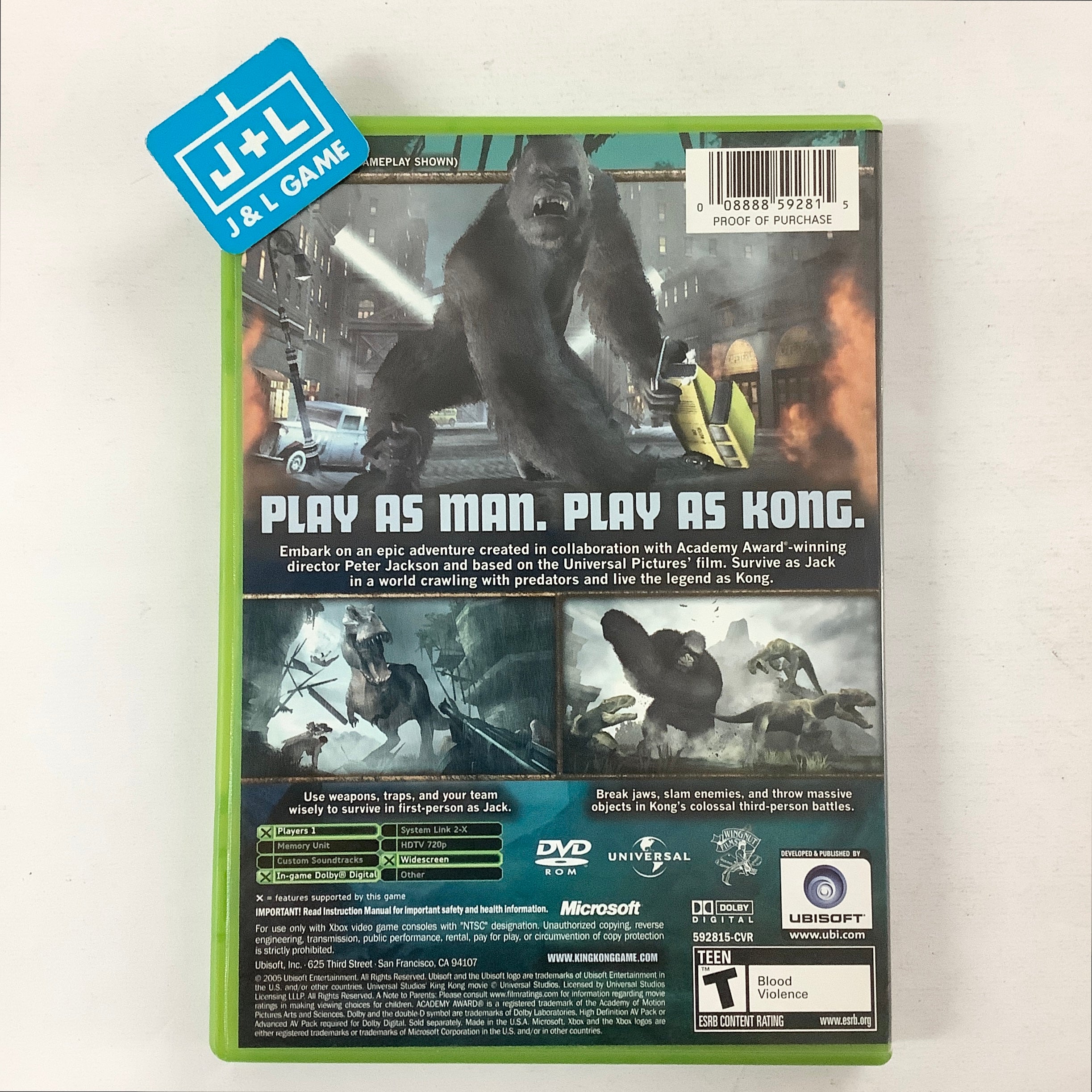 Peter Jackson's King Kong: The Official Game of the Movie - (XB) Xbox [Pre-Owned] Video Games Ubisoft   