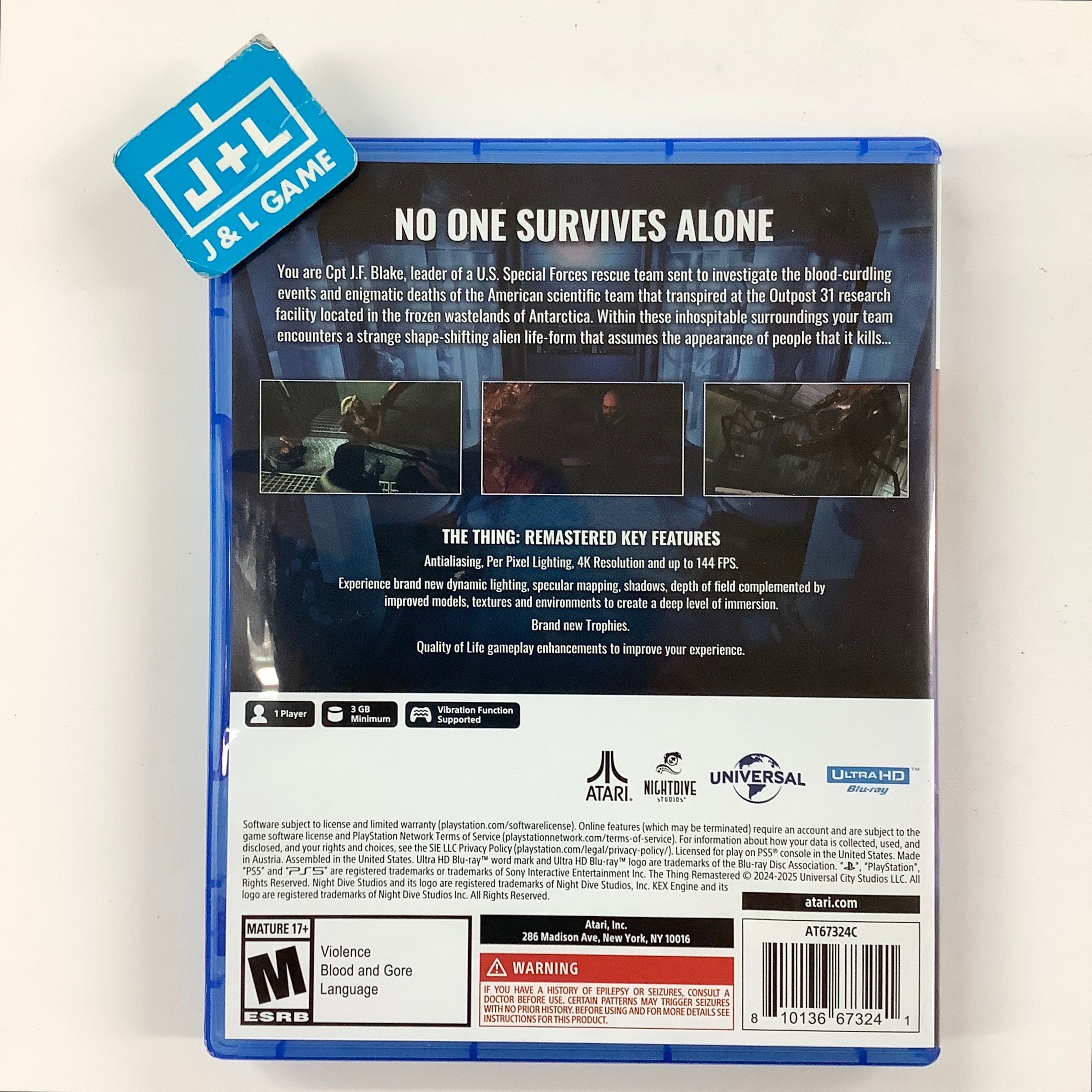 The Thing: Remastered - (PS5) PlayStation 5 [Pre-Owned] Video Games Atari
