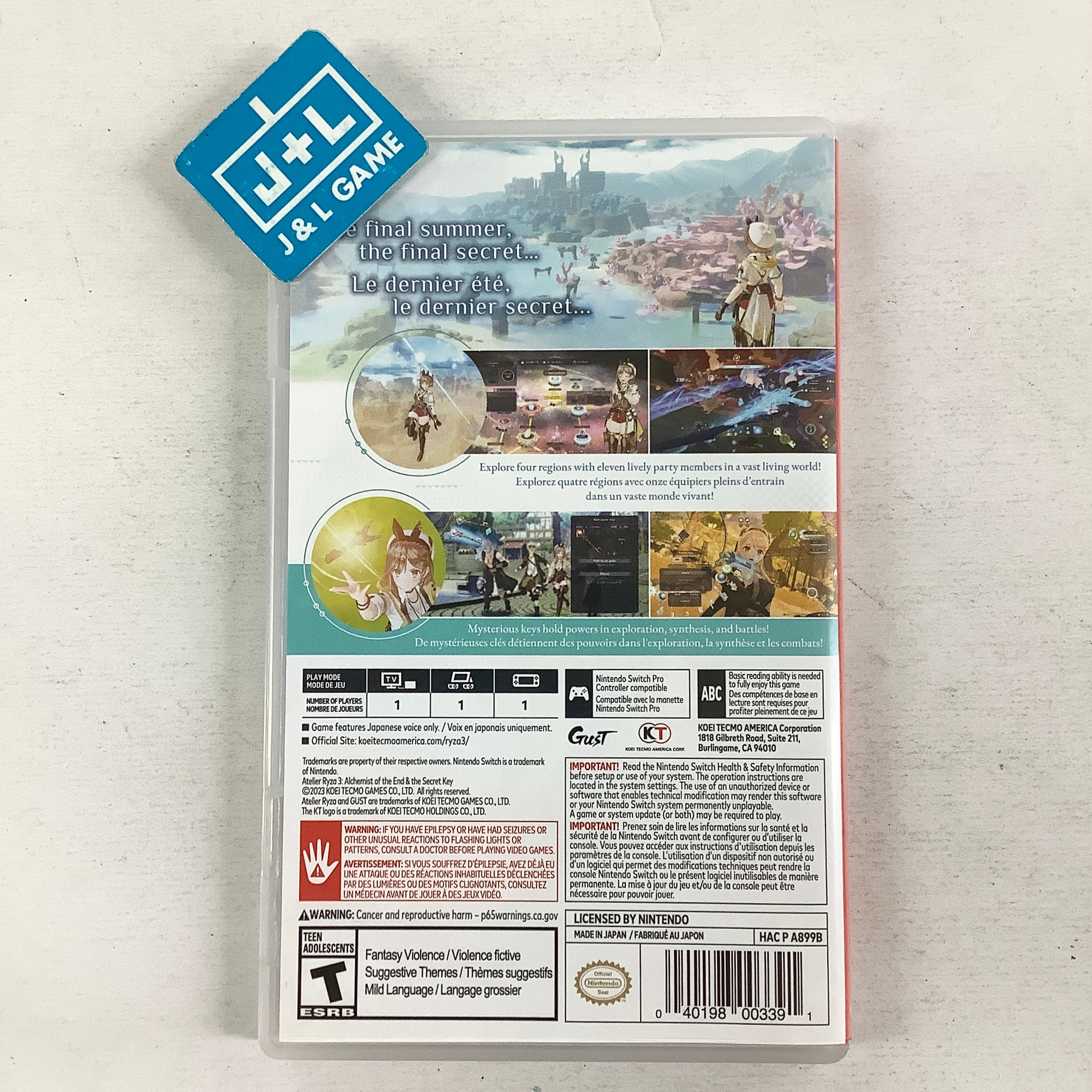 Atelier Ryza 3: Alchemist of the End & the Secret Key - (NSW) Nintendo Switch [Pre-Owned] Video Games KT