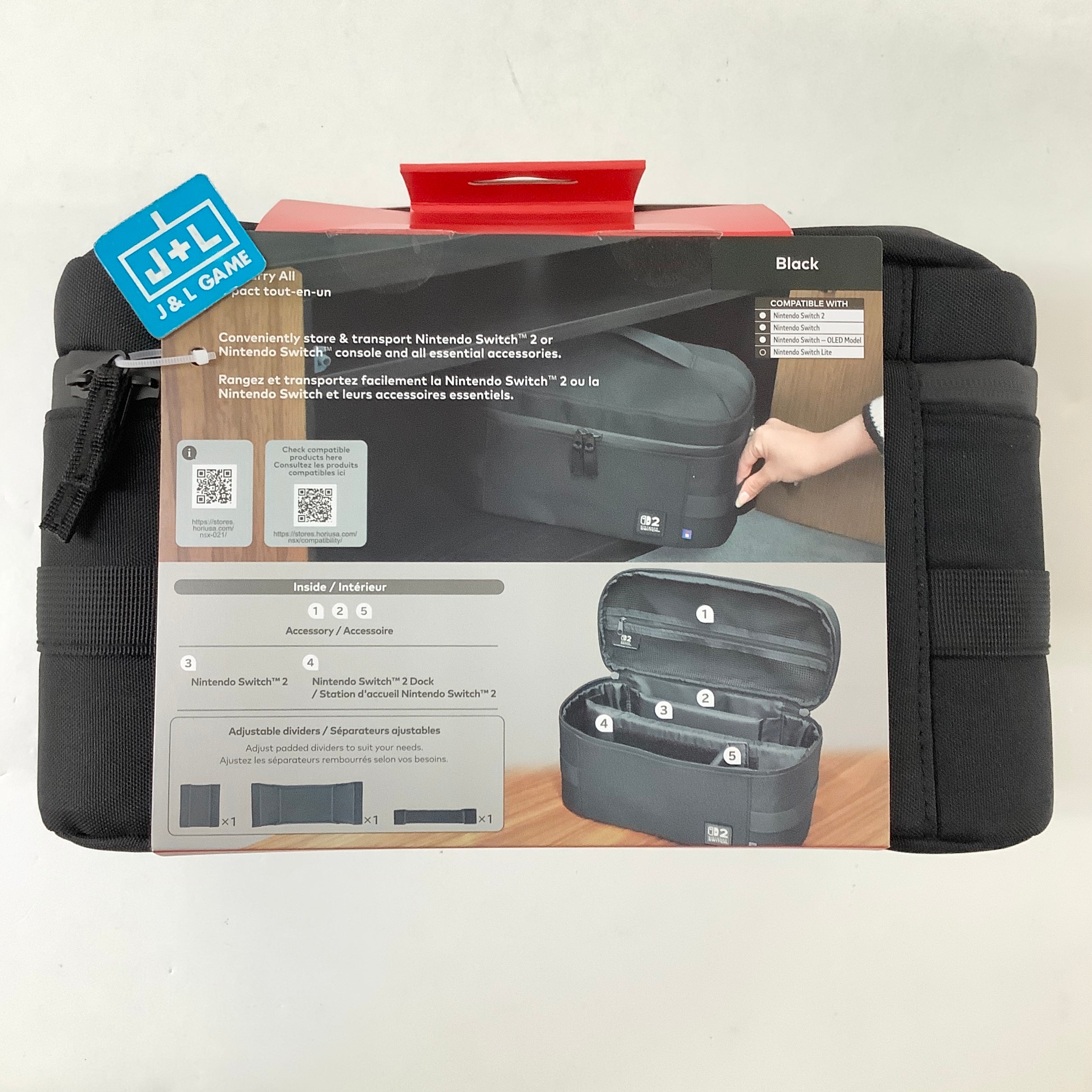 HORI Compact Carry All Travel Bag (Black) - (NS2) Nintendo Switch 2 ACCESSORIES HORI