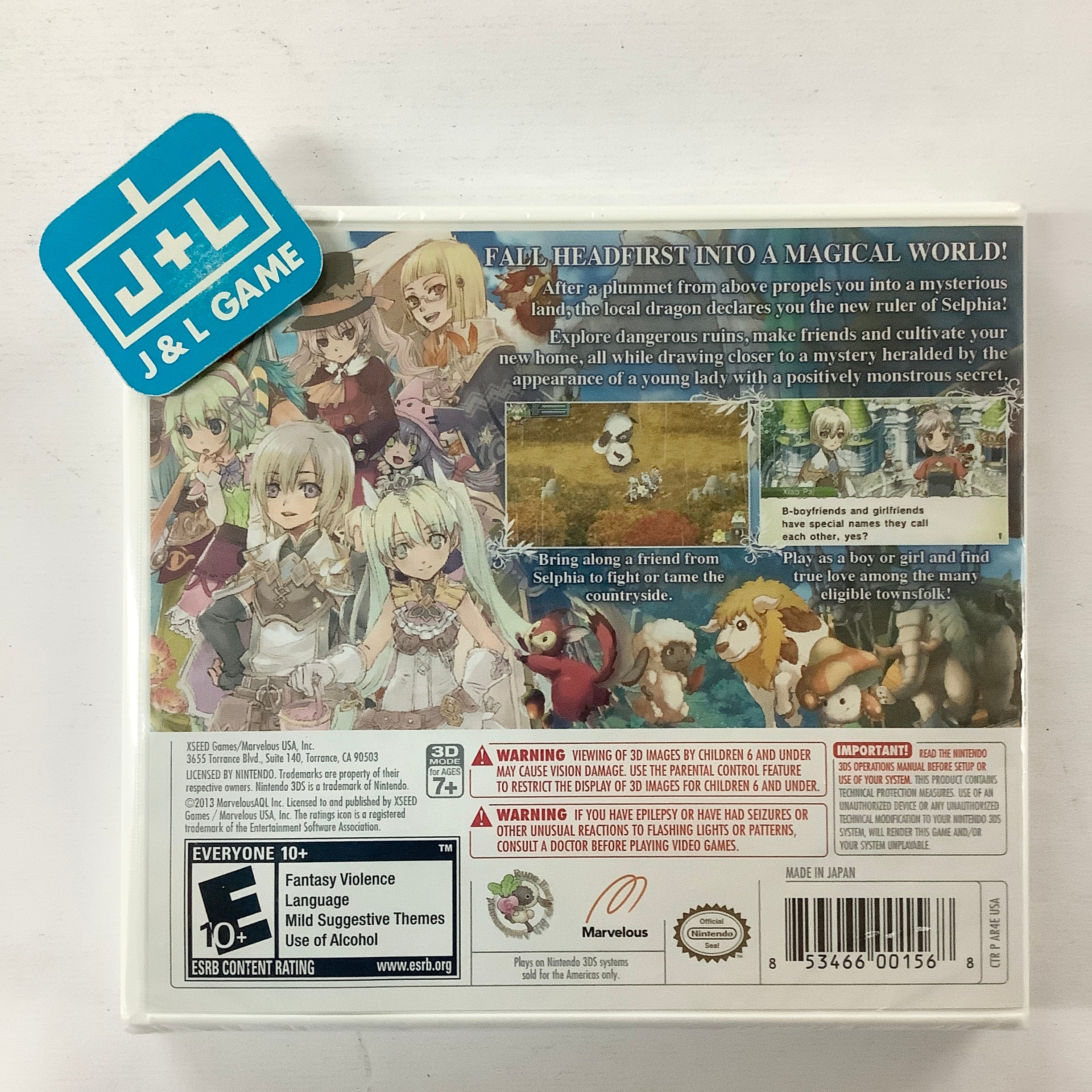 Rune Factory Nintendo 3DS J&L Game - Main Image
