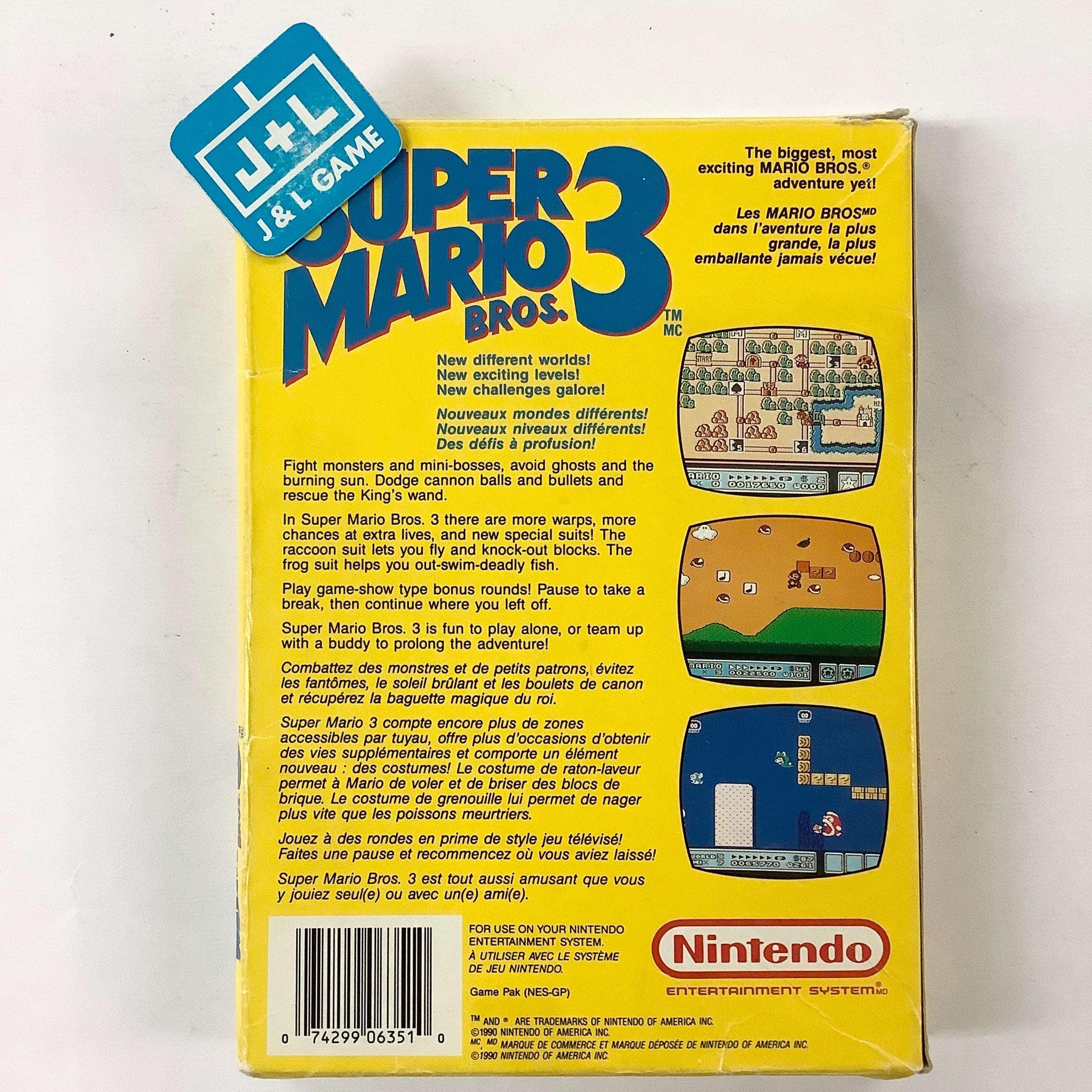 Super Mario Bros. 3 (Canadian) - (NES) Nintendo Entertainment System [Pre-Owned] Video Games Nintendo   