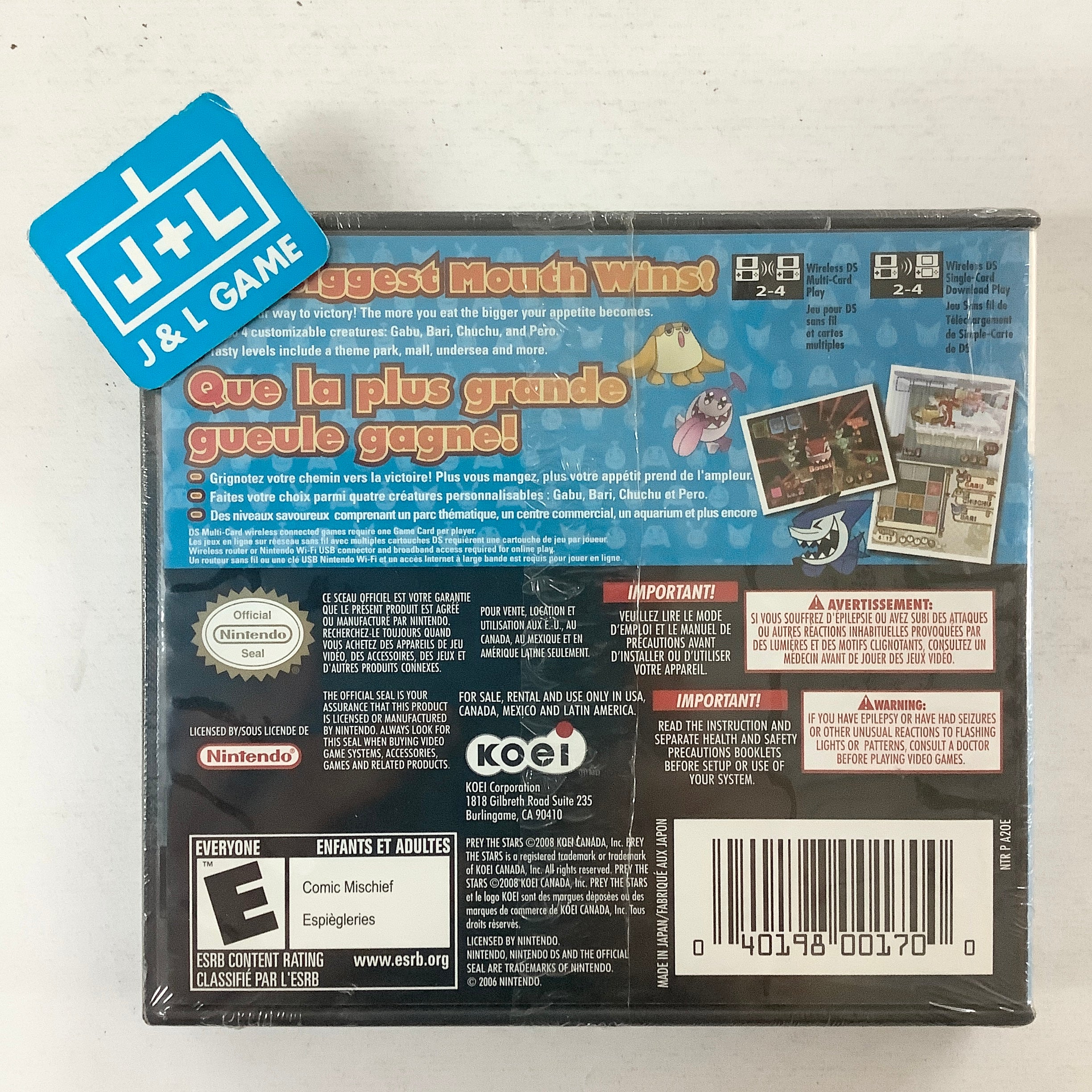 Prey the Stars - (NDS) Nintendo DS Video Games Koei   