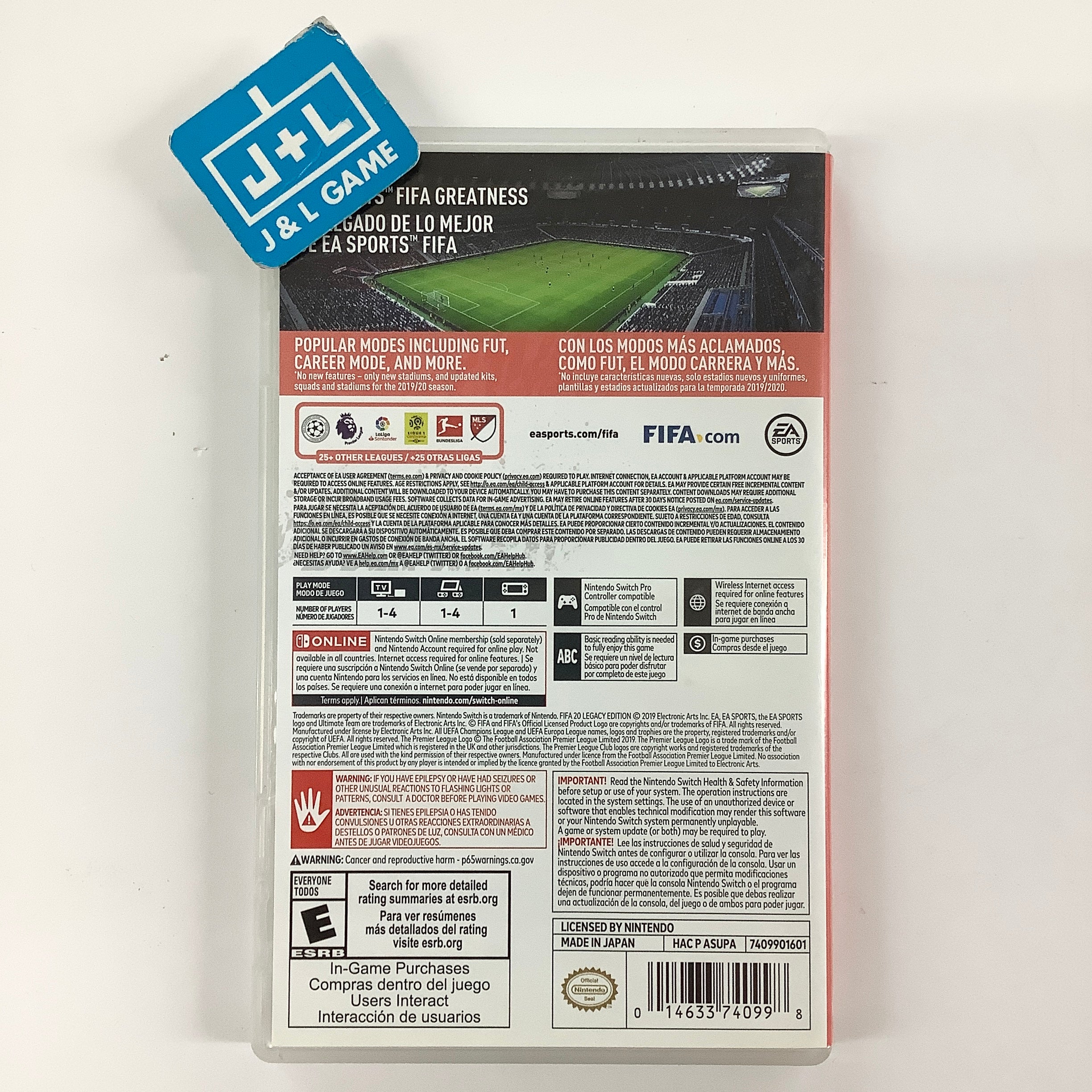 FIFA 20 - (NSW) Nintendo Switch [Pre-Owned] Video Games Electronic Arts