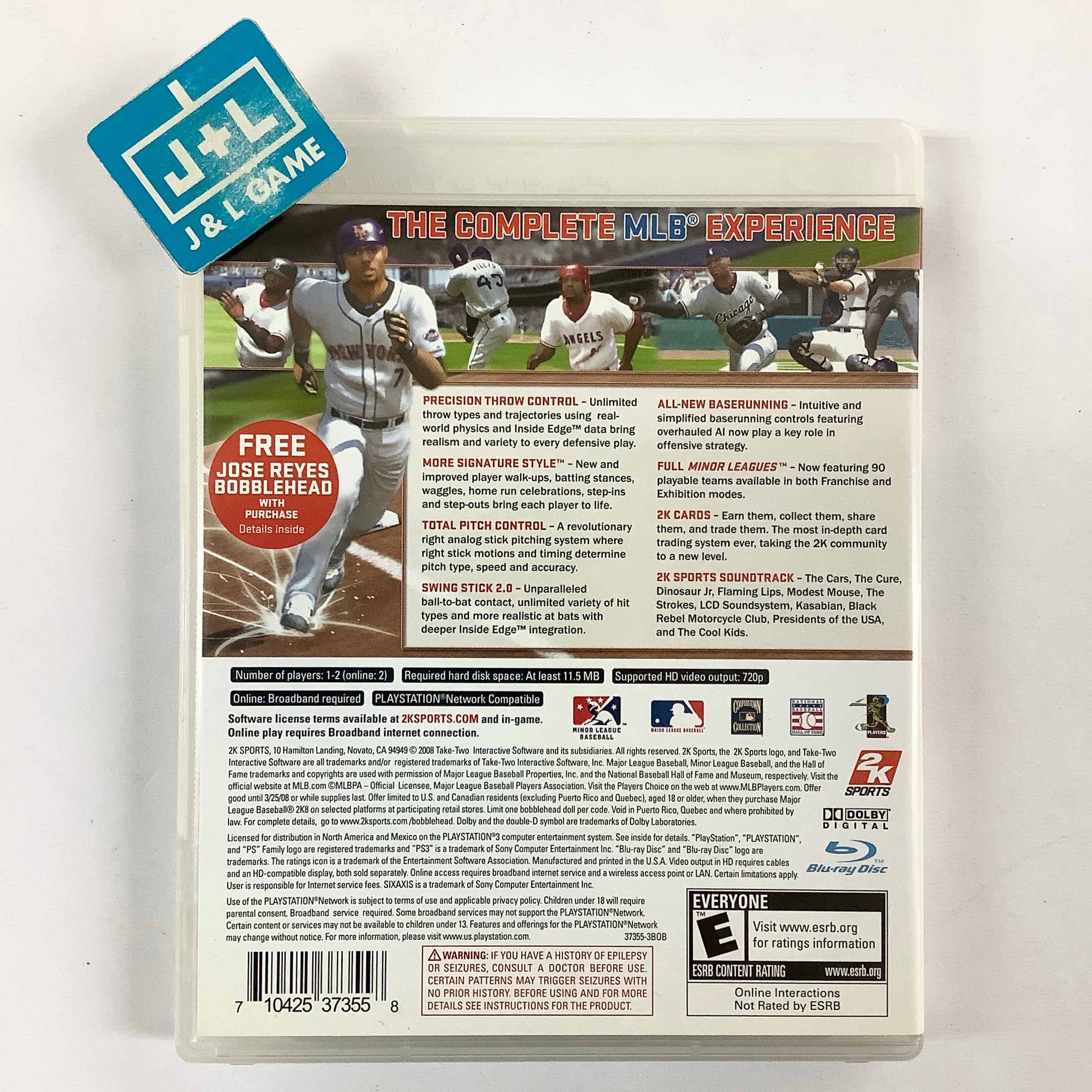 Major League Baseball 2K8 - (PS3) PlayStation 3 [Pre-Owned] | J&L Game