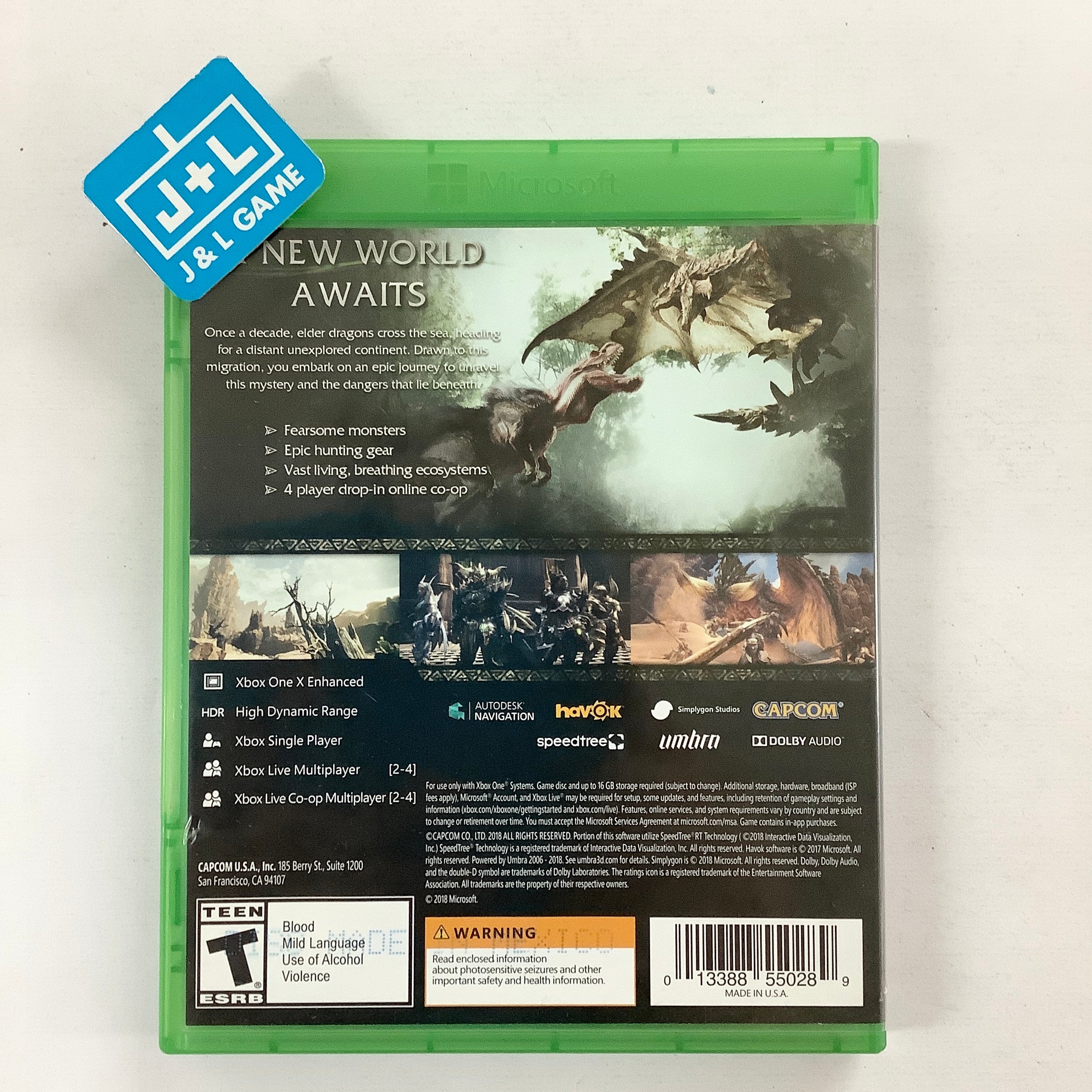 Monster Hunter World - (XB1) Xbox One [Pre-Owned] Video Games Capcom   