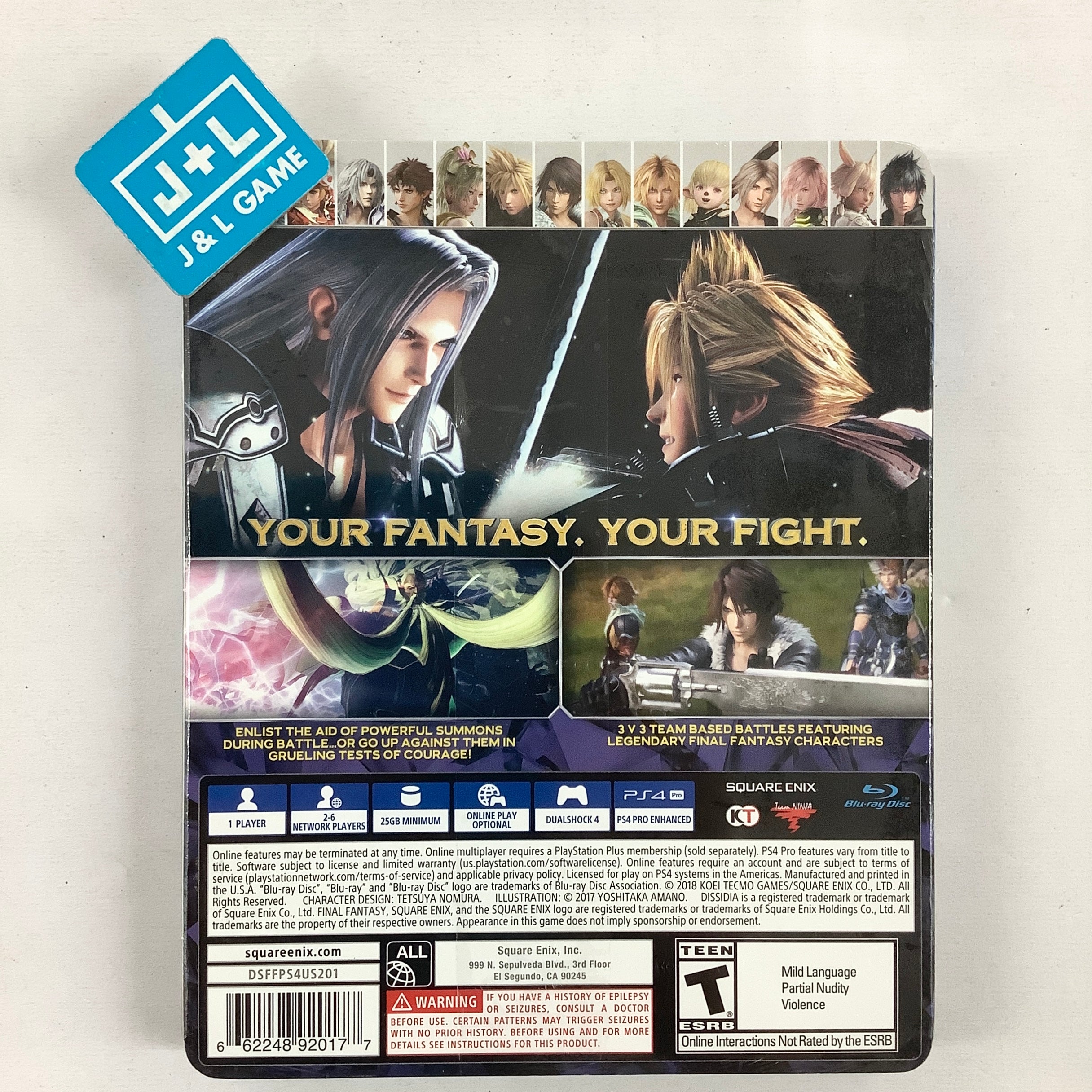 Dissidia: Final Fantasy NT (Steelbook Brawler Edition) - (PS4) PlayStation 4 Video Games Square Enix