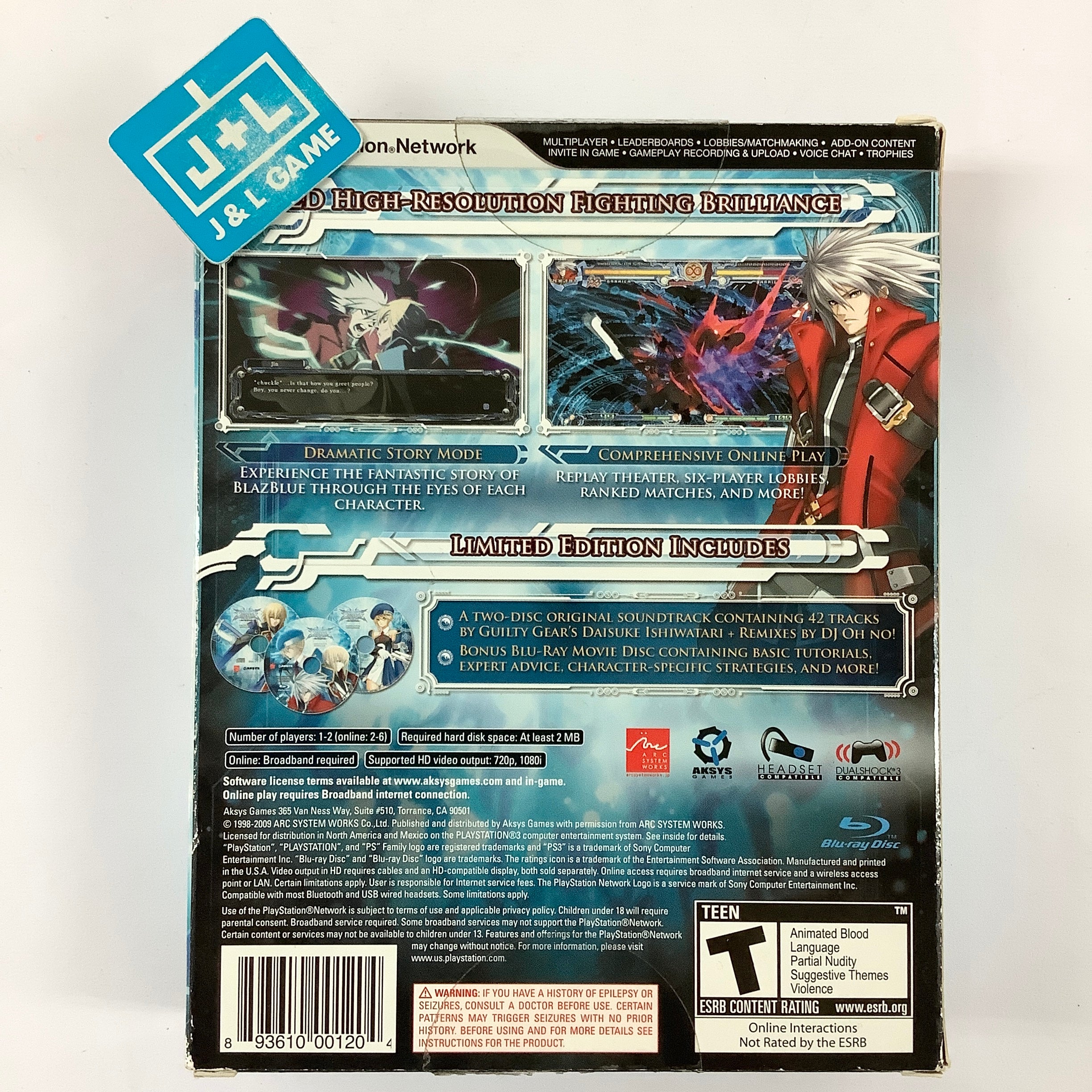 BlazBlue: Calamity Trigger (Limited Edition) - (PS3) PlayStation 3 [Pre-Owned] Video Games Aksys Games   