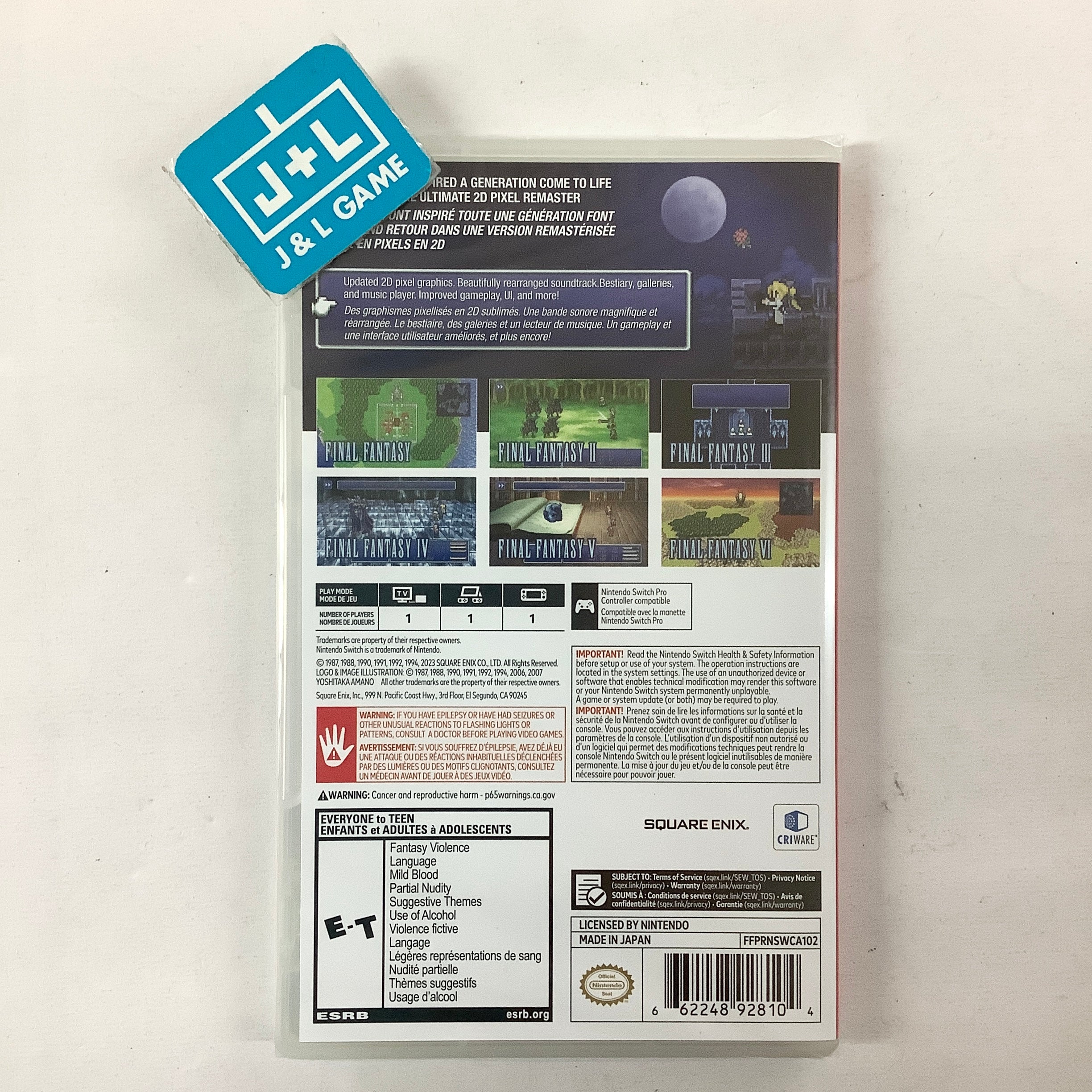 Final Fantasy I-VI Collection (Anniversary Edition) - (NSW) Nintendo Switch Video Games Square Enix   