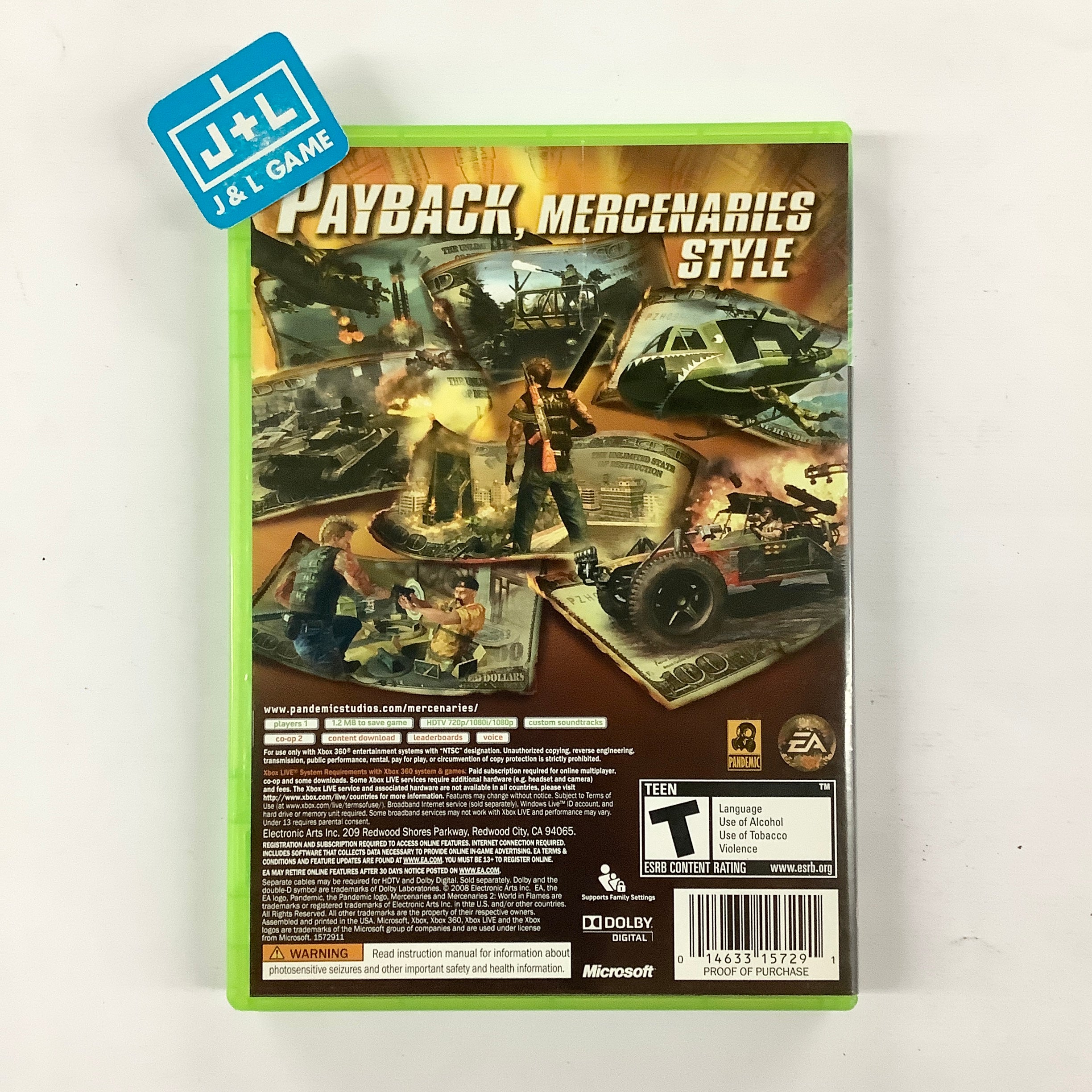 Mercenaries 2: World in Flames - Xbox 360 [Pre-Owned] Video Games Electronic Arts   