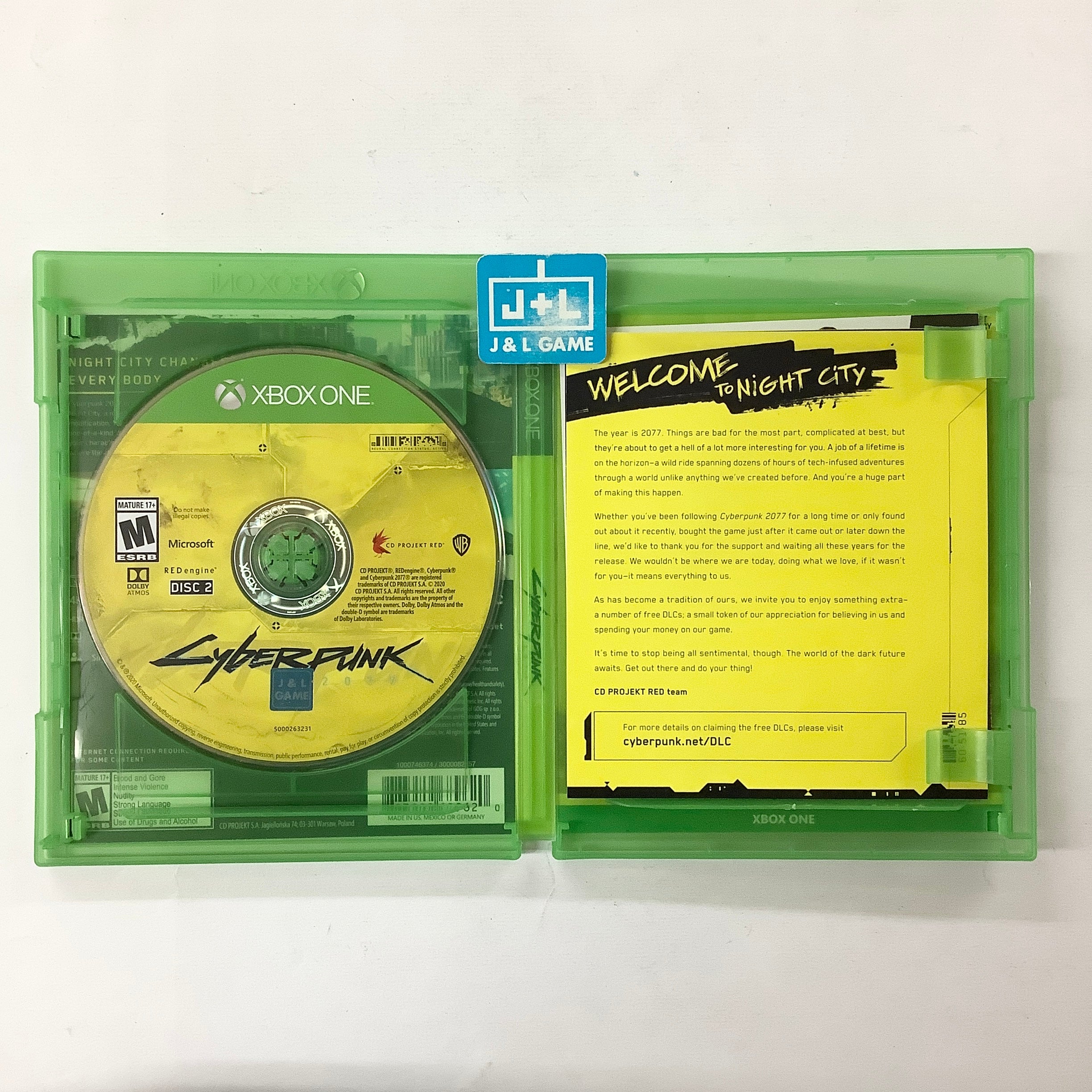 Cyberpunk 2077 - (XB1) Xbox One [Pre-Owned] Video Games CD Projekt Red   