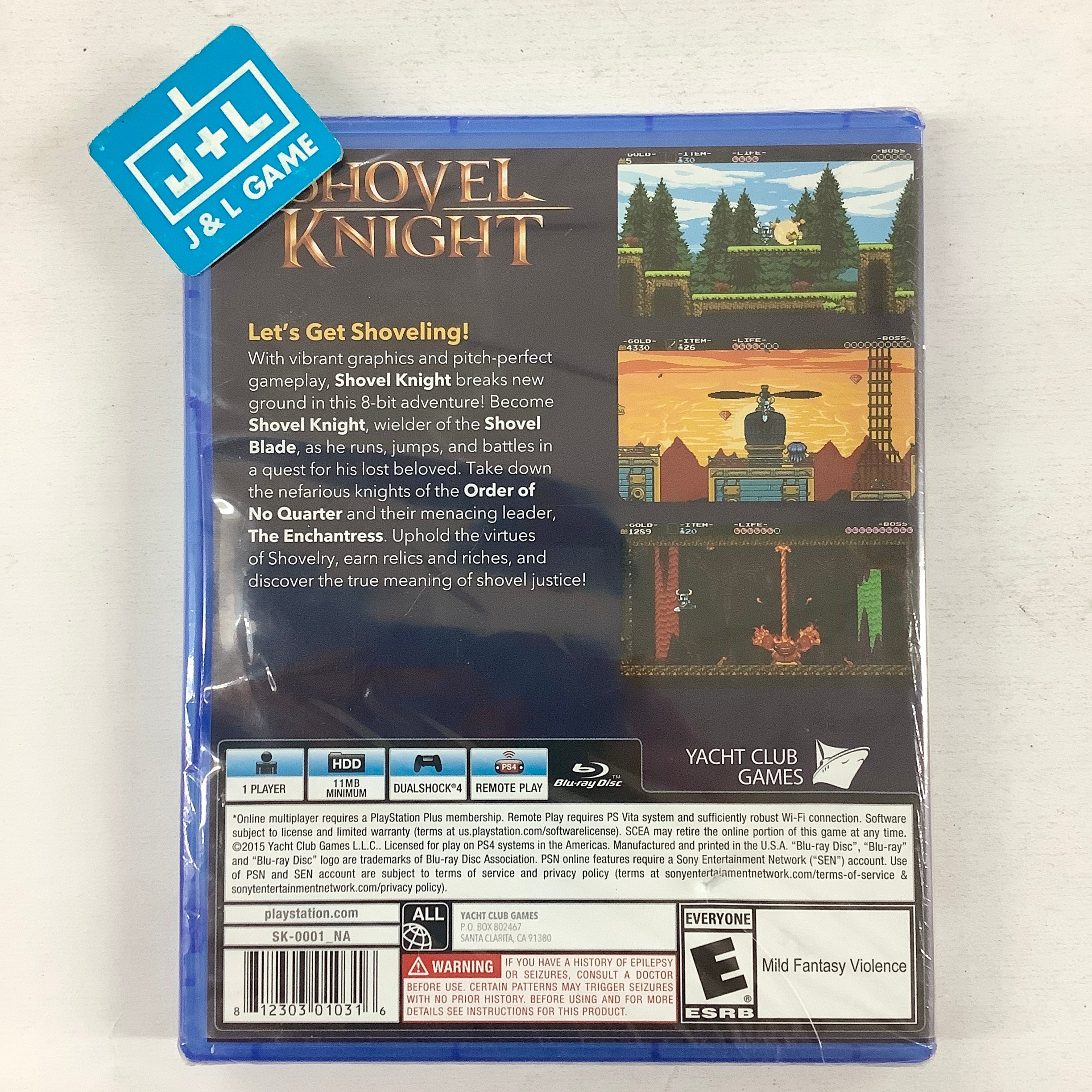 Shovel Knight - (PS4) PlayStation 4 Video Games Yacht Club Games