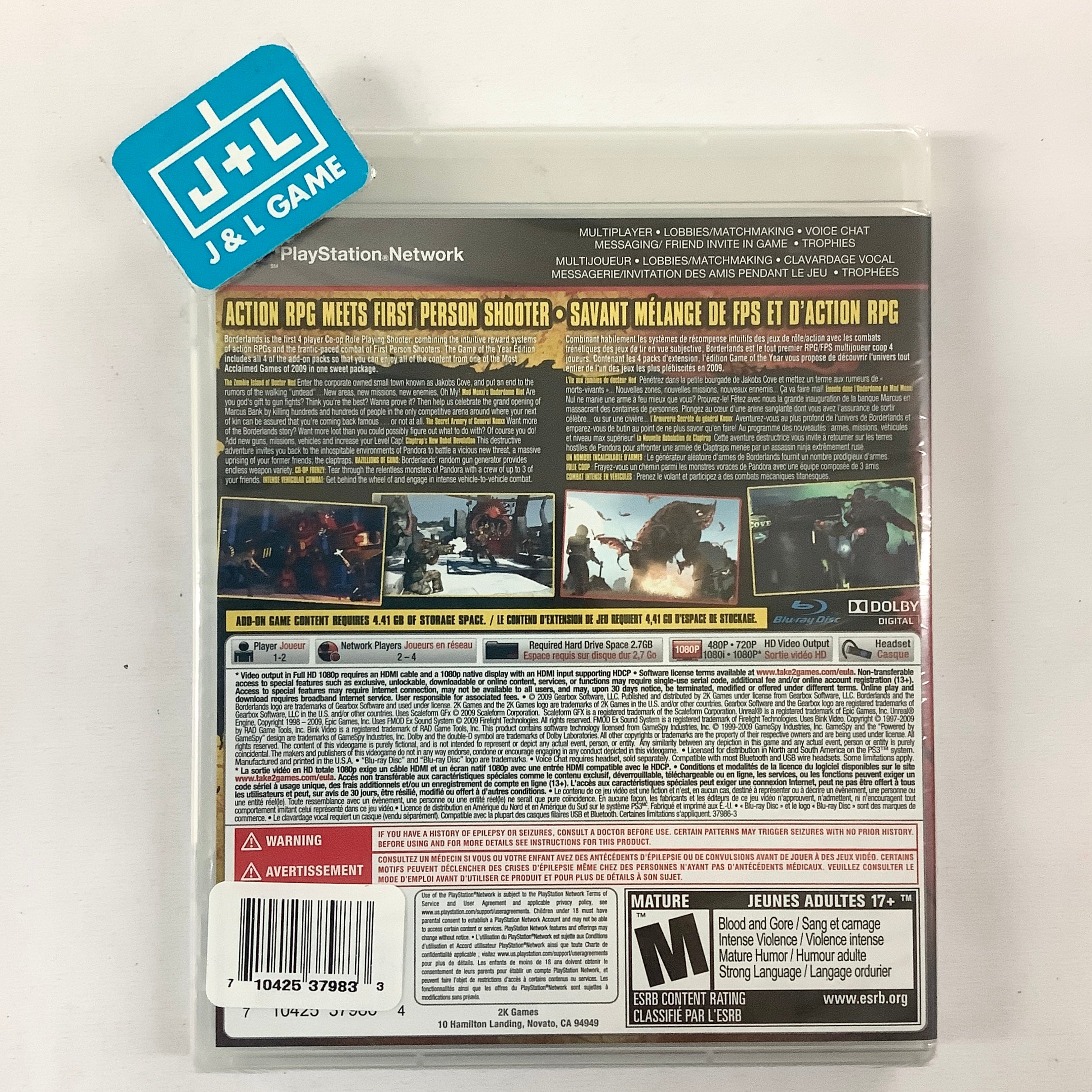 Borderlands: Game of the Year Edition - (PS3) PlayStation 3 Video Games Take-Two Interactive   