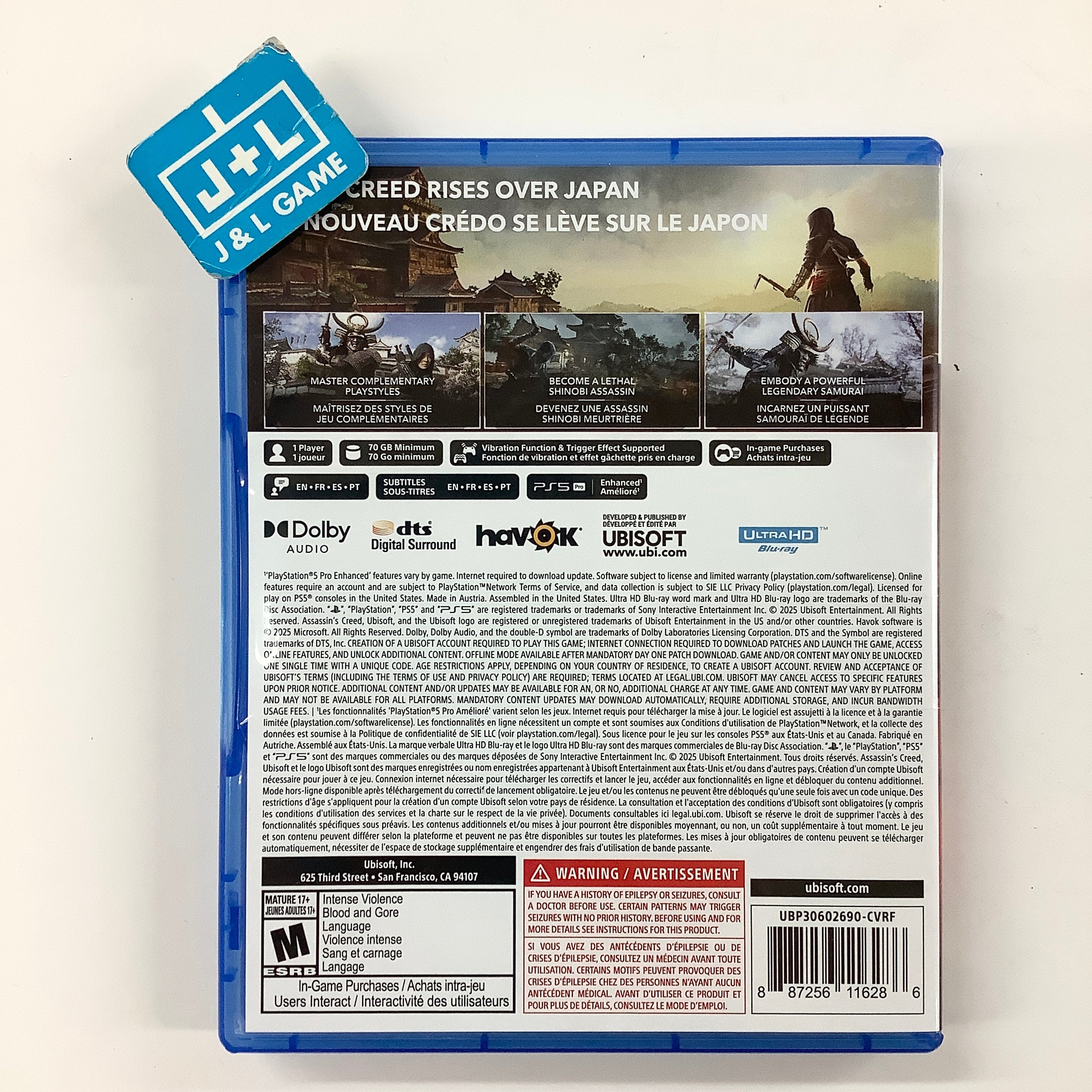 Assassin's Creed Shadows - (PS5) PlayStation 5 [Pre-Owned] Video Games Ubisoft