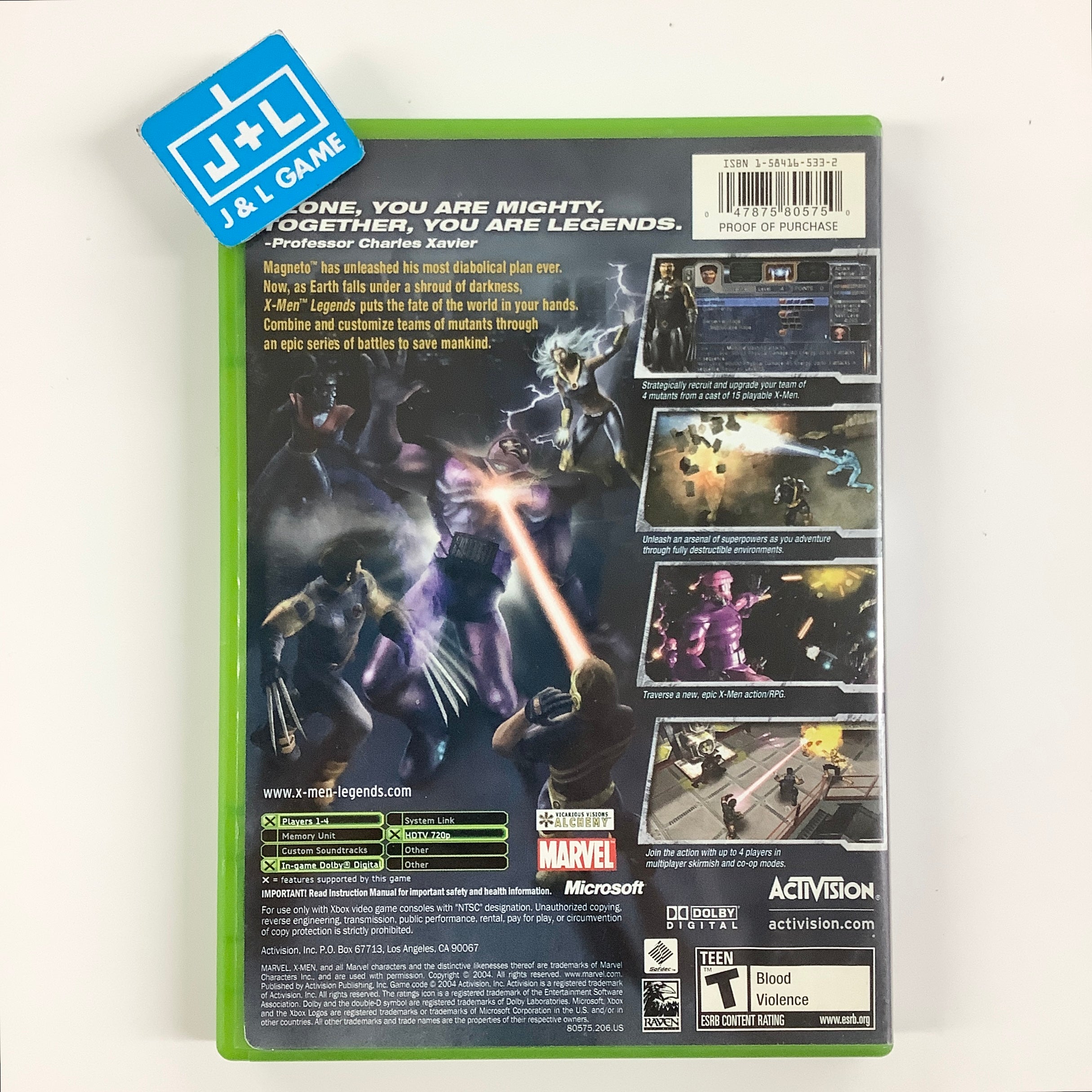 X-Men Legends - (XB) Xbox [Pre-Owned] Video Games Activision