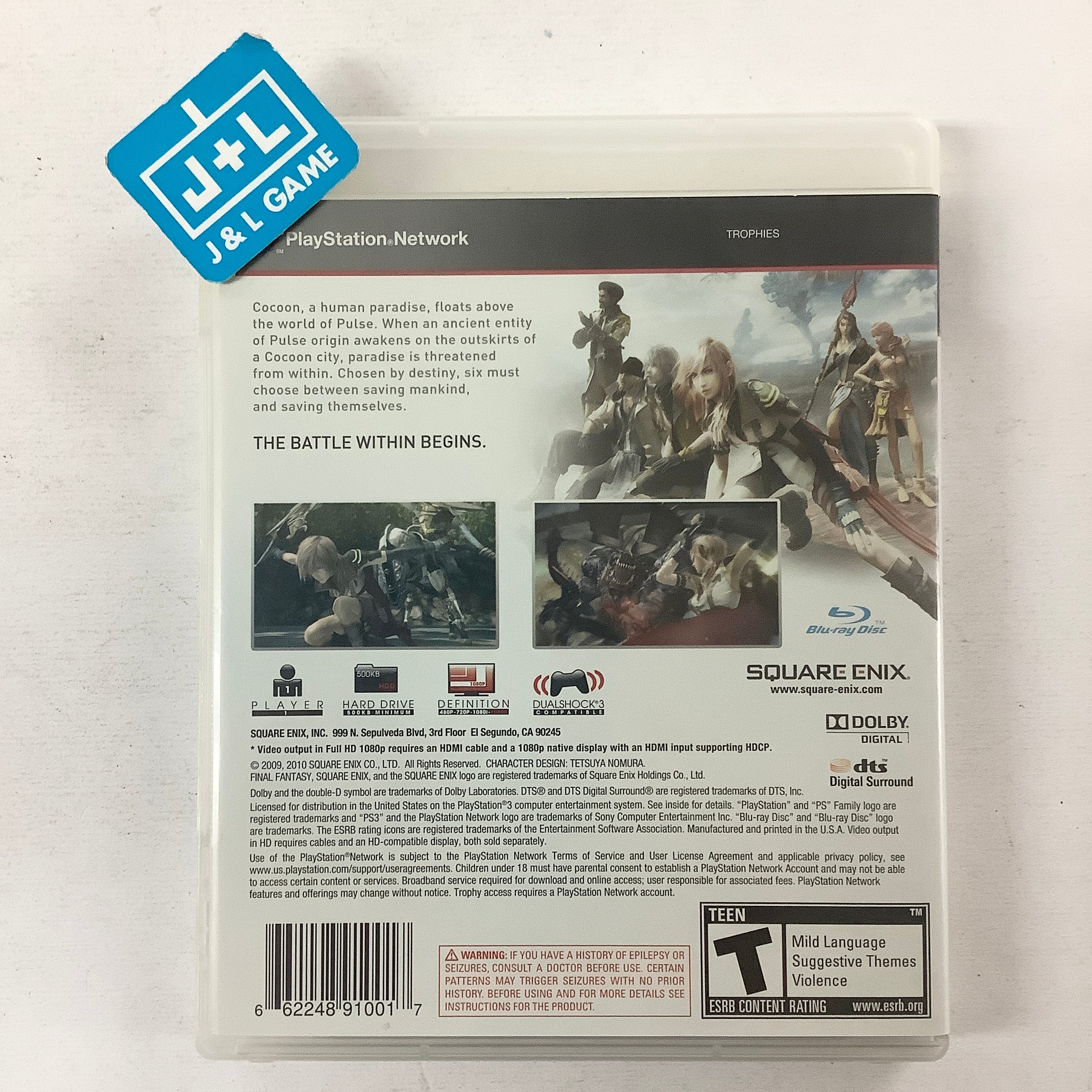 Final Fantasy XIII - (PS3) PlayStation 3 [Pre-Owned] Video Games Square Enix   