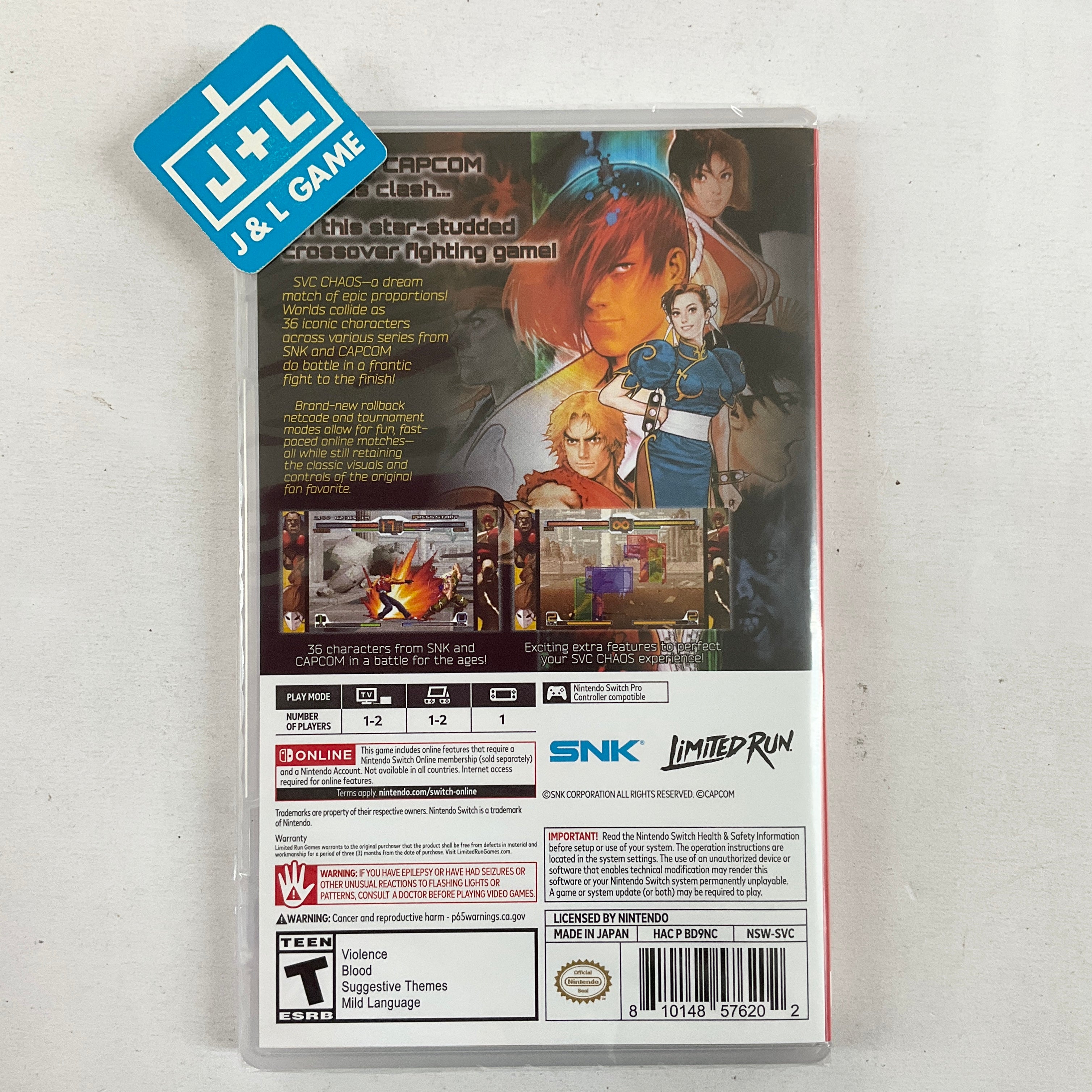 SNK VS CAPCOM SVC CHAOS - (NSW) Nintendo Switch | J&L Game