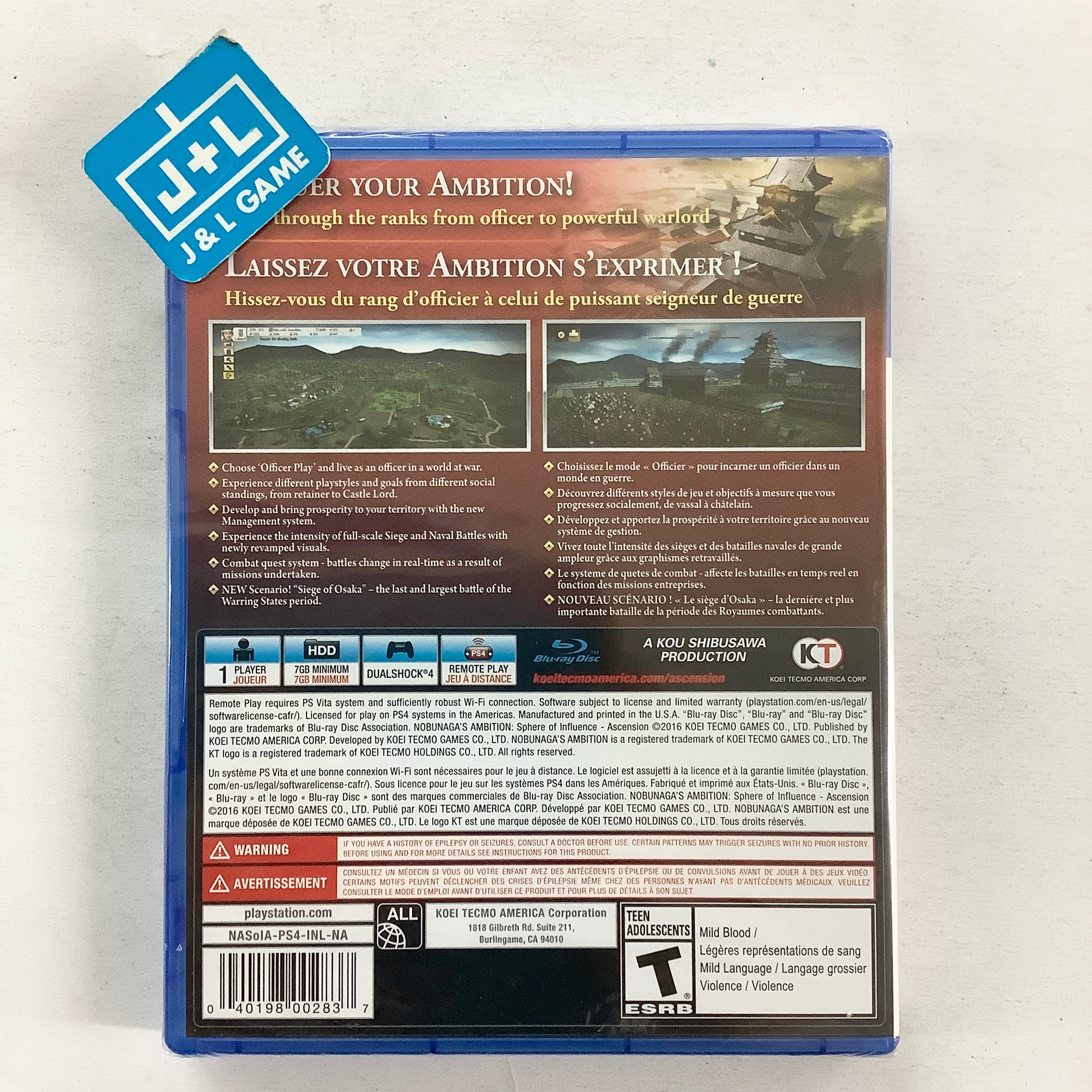 Nobunaga's Ambition: Sphere of Influence - Ascension - (PS4) PlayStation 4 Video Games Koei Tecmo Games