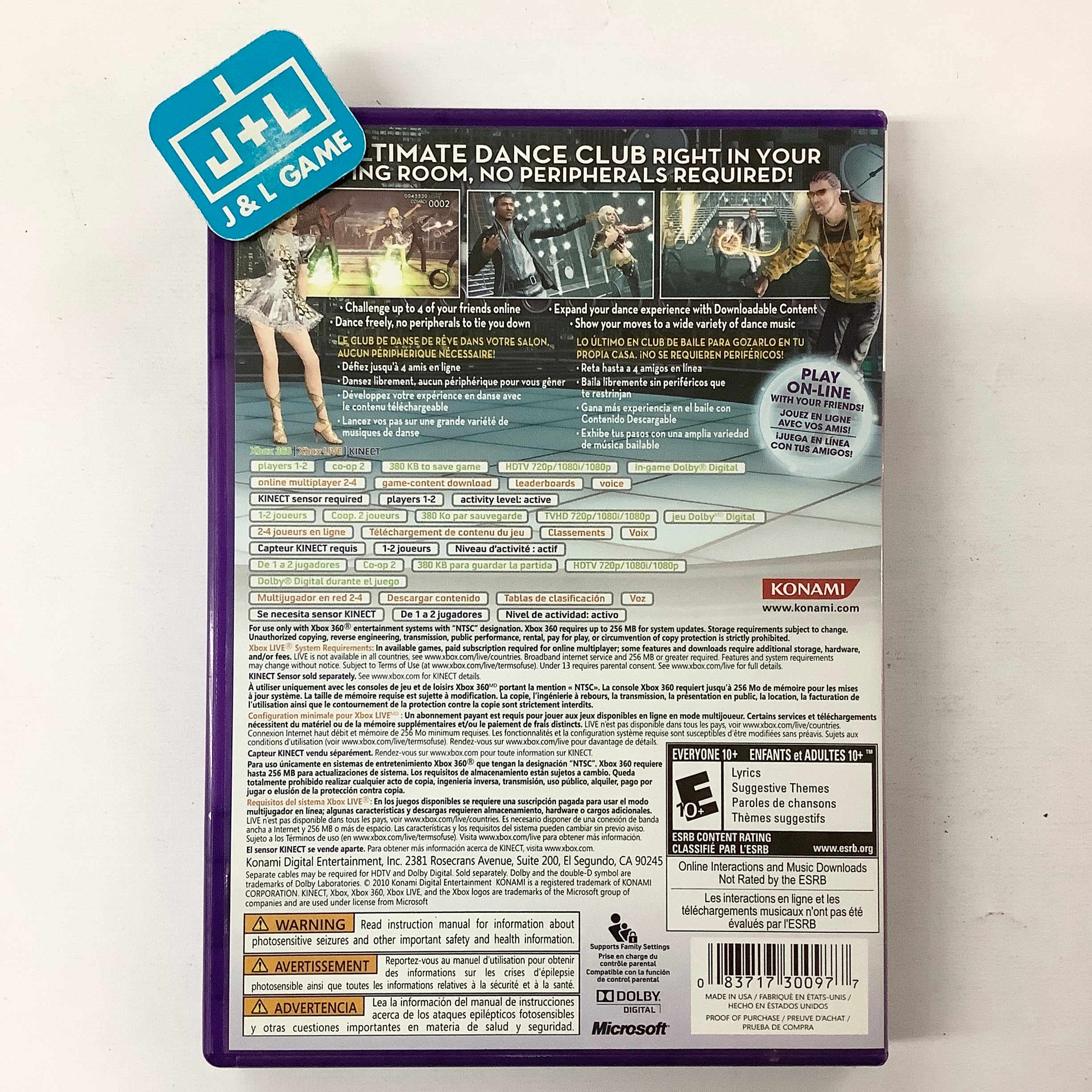DanceMasters (Kinect Required) - Xbox 360 [Pre-Owned] Video Games Konami   