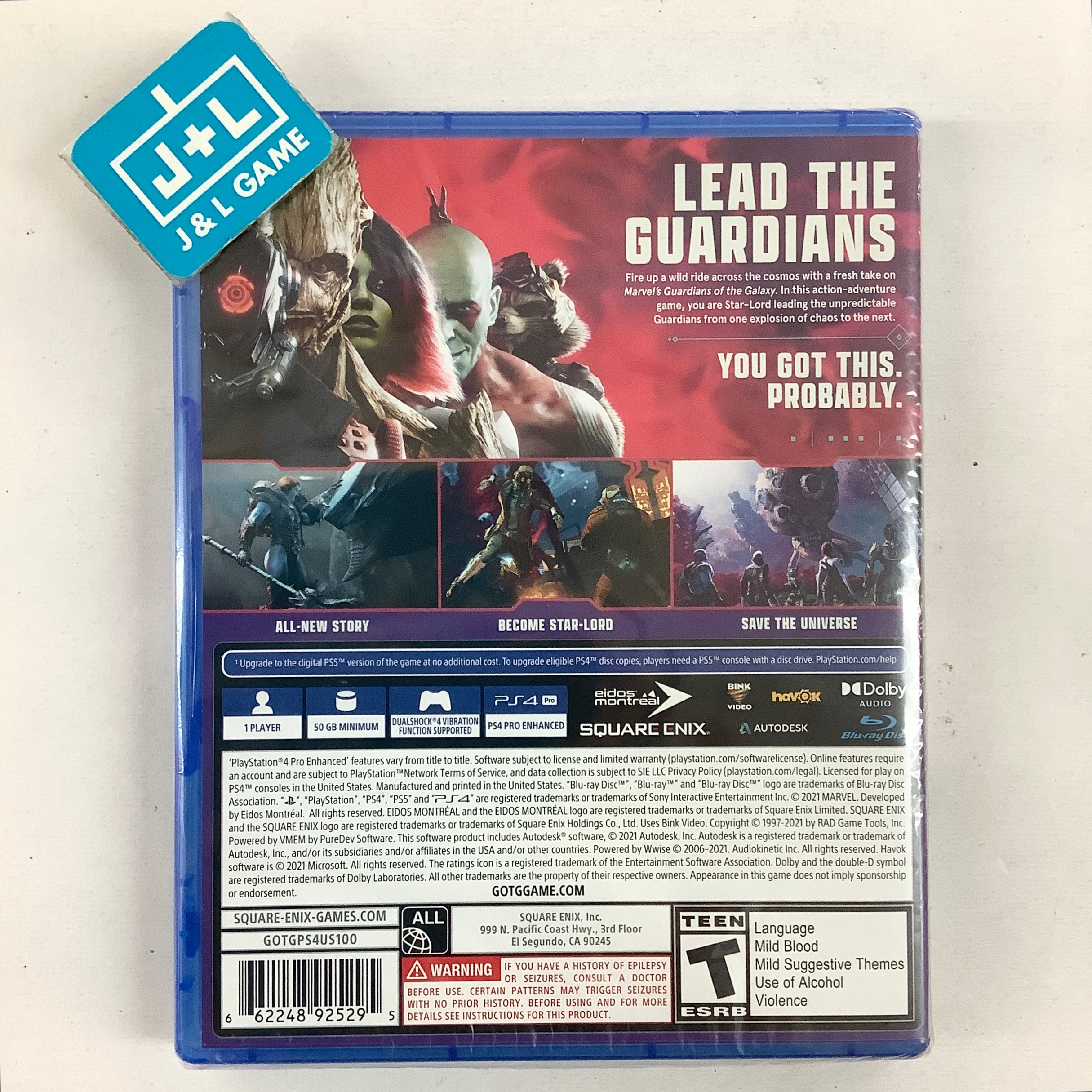 Marvel’s Guardians of the Galaxy - (PS4) PlayStation 4 Video Games Square Enix