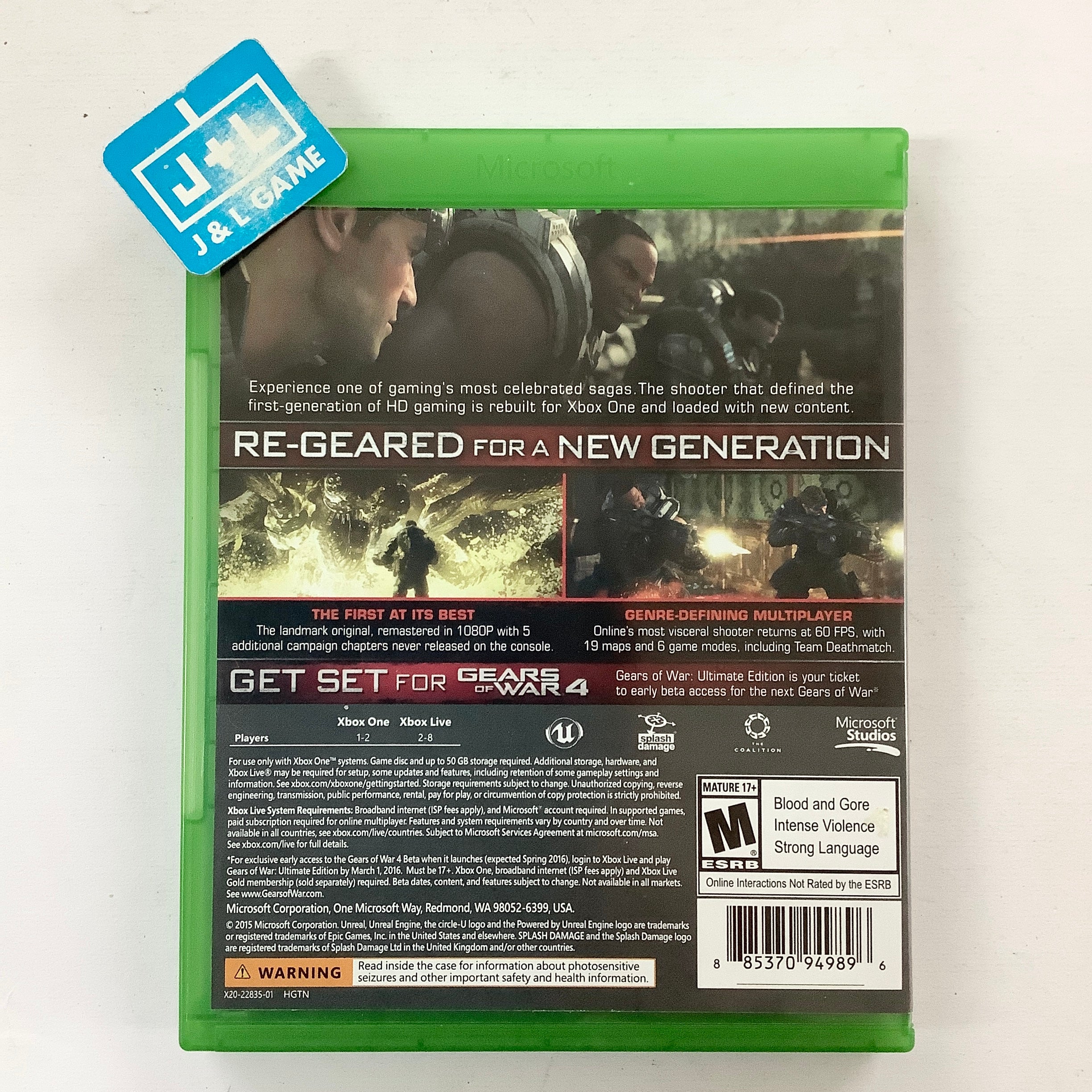 Gears of War: Ultimate Edition - (XB1) Xbox One [Pre-Owned] Video Games Microsoft Game Studios   