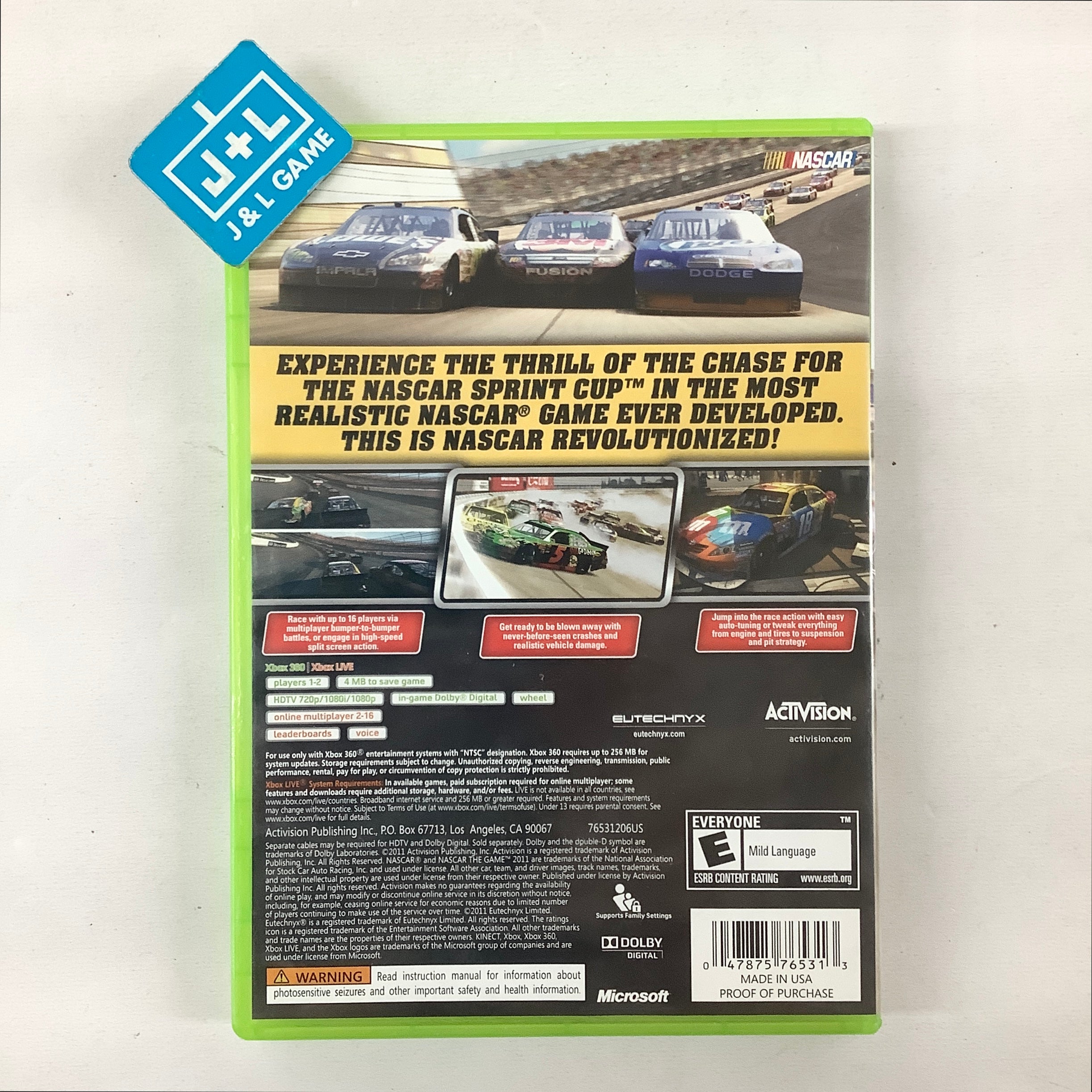 NASCAR 2011: The Game - Xbox 360 [Pre-Owned] Video Games Activision