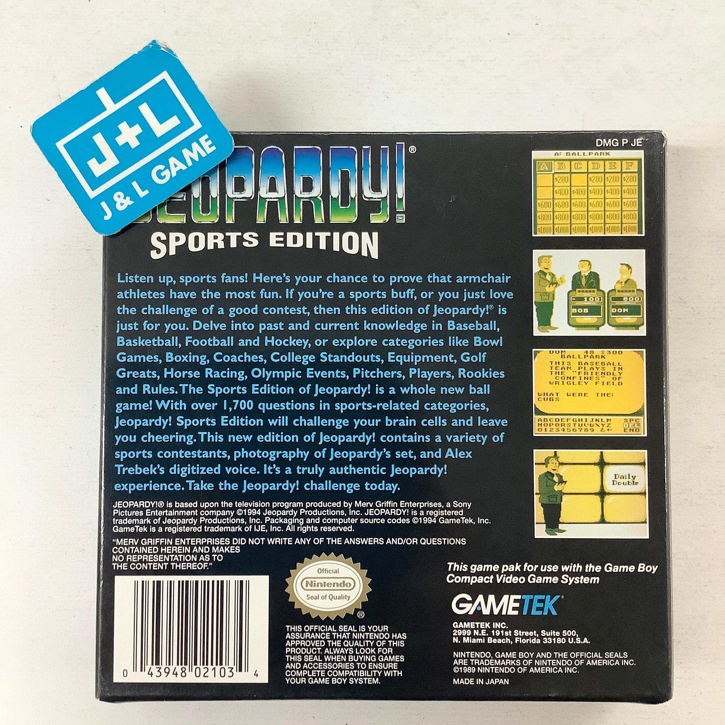 Jeopardy Sports Edition (GB) Game Boy [Pre-Owned] GameTek