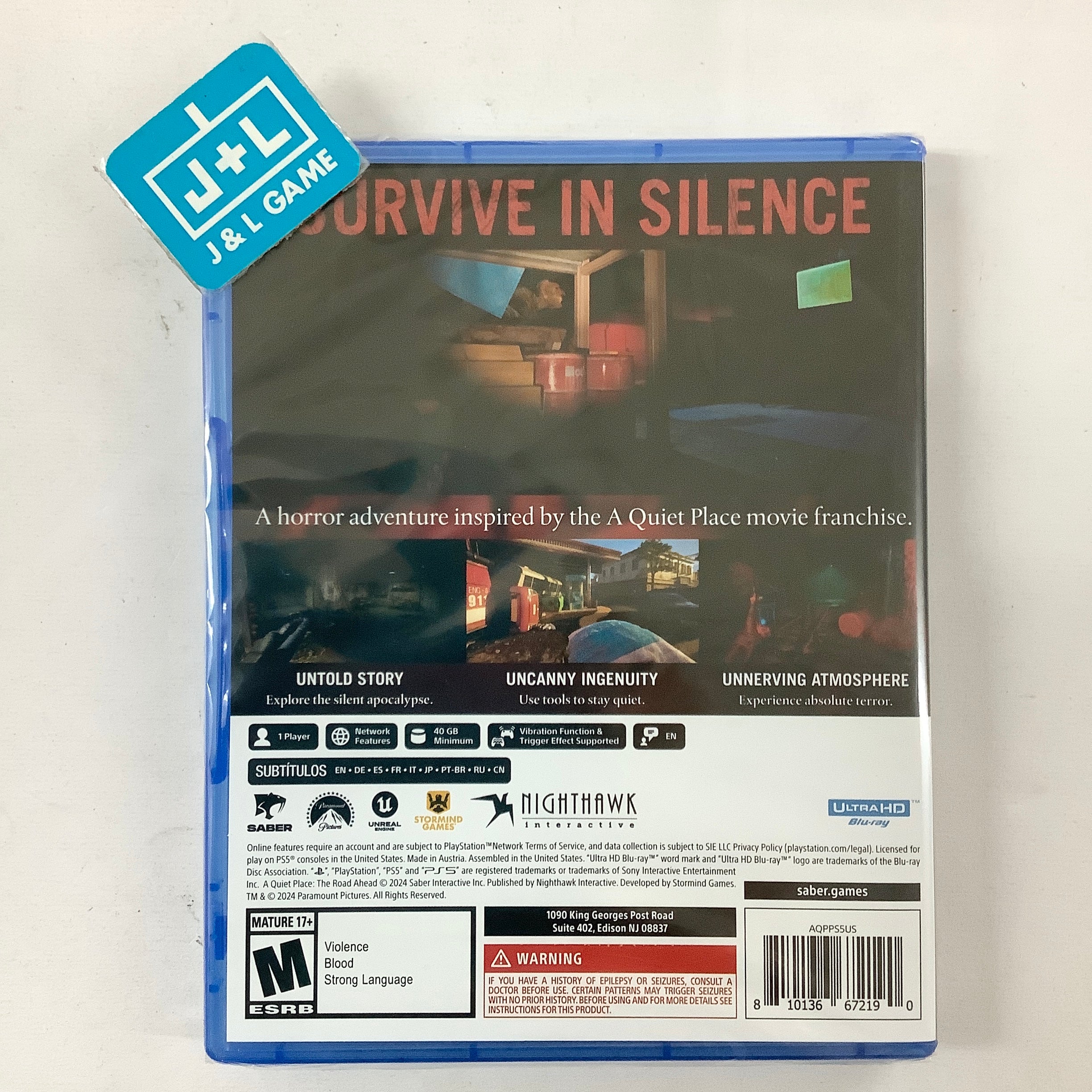 A Quiet Place: The Road Ahead - (PS5) PlayStation 5 Video Games Nighthawk Interactive   