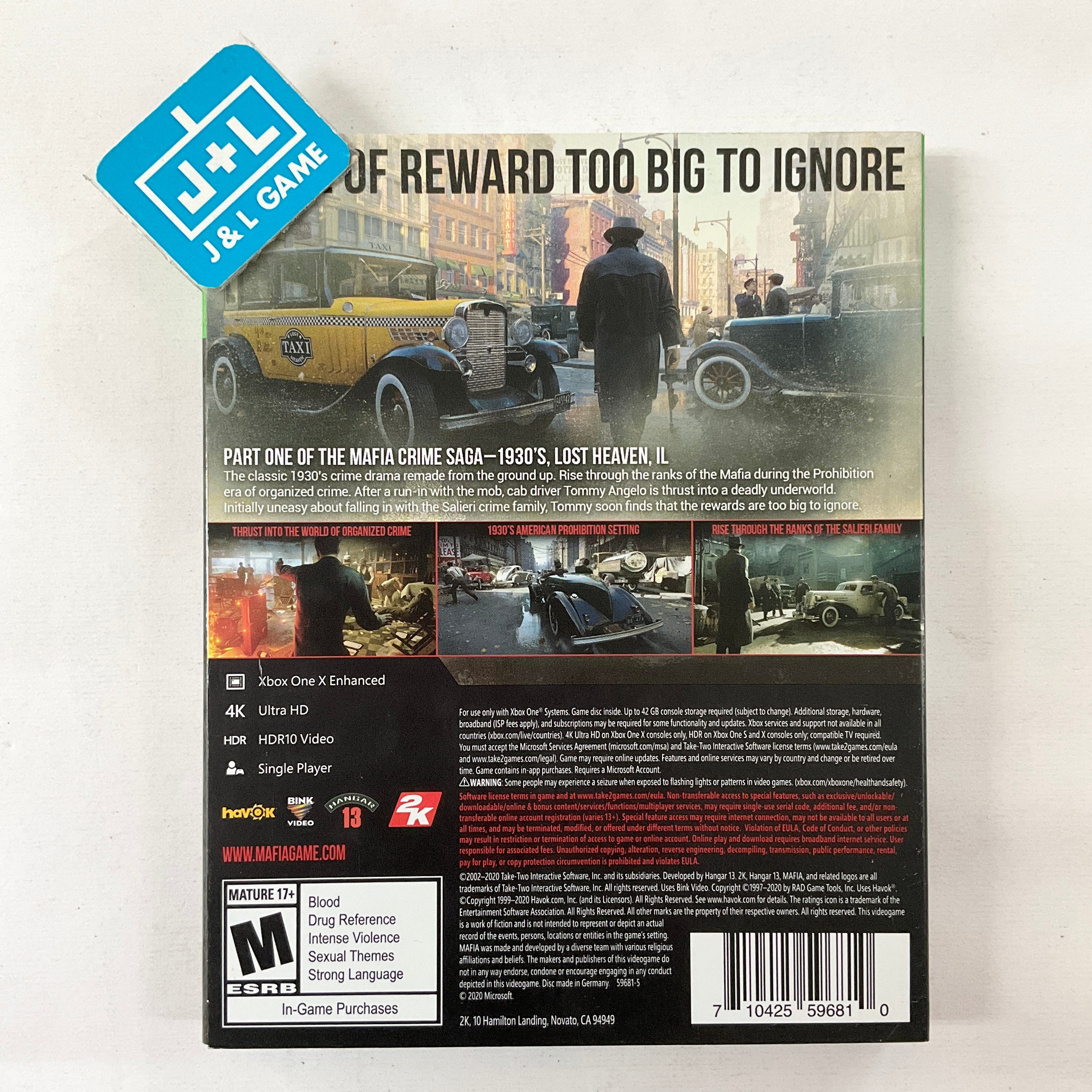 Mafia: Definitive Edition - (XB1) Xbox One Video Games 2K Games   