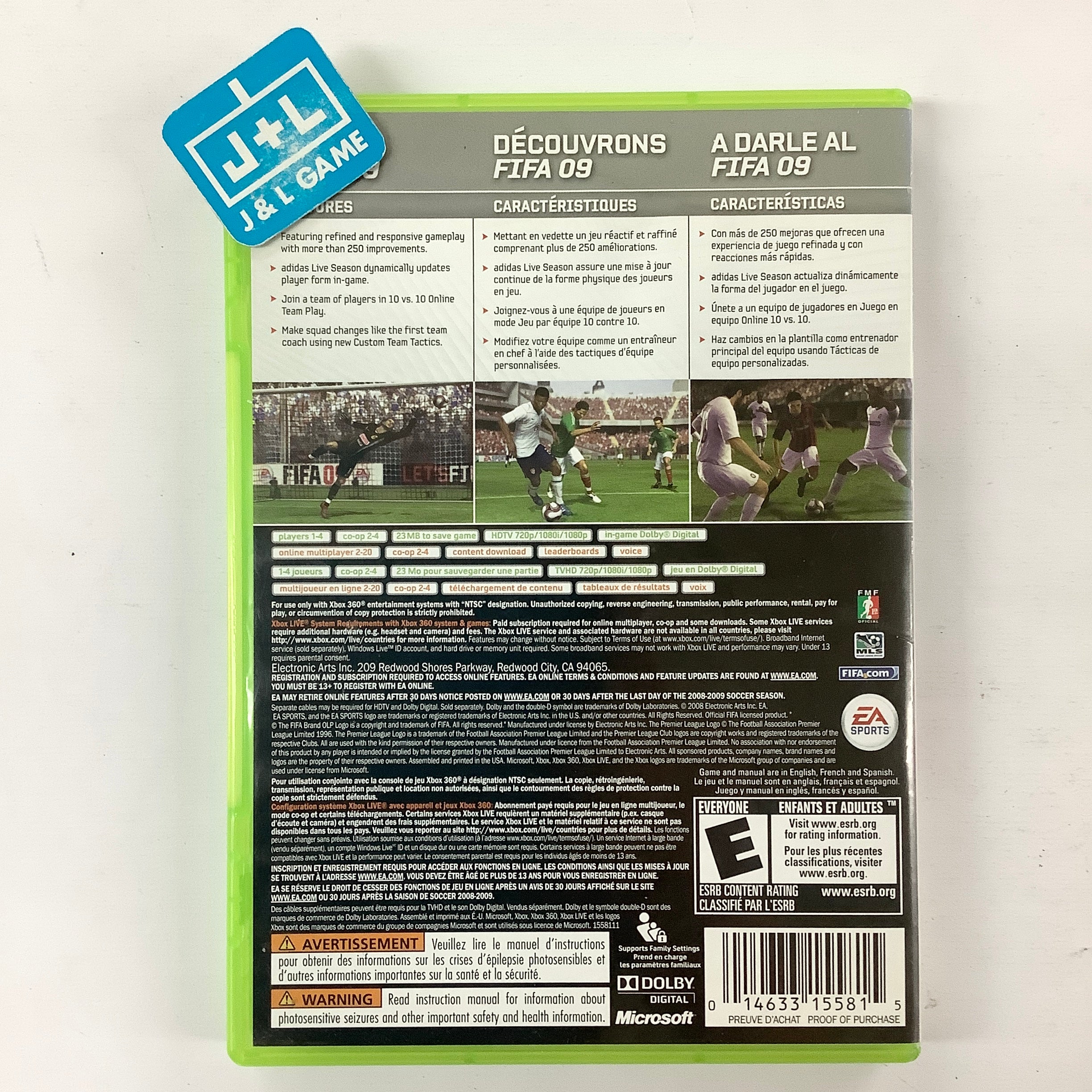 FIFA Soccer 09 - Xbox 360 [Pre-Owned] Video Games EA Sports   