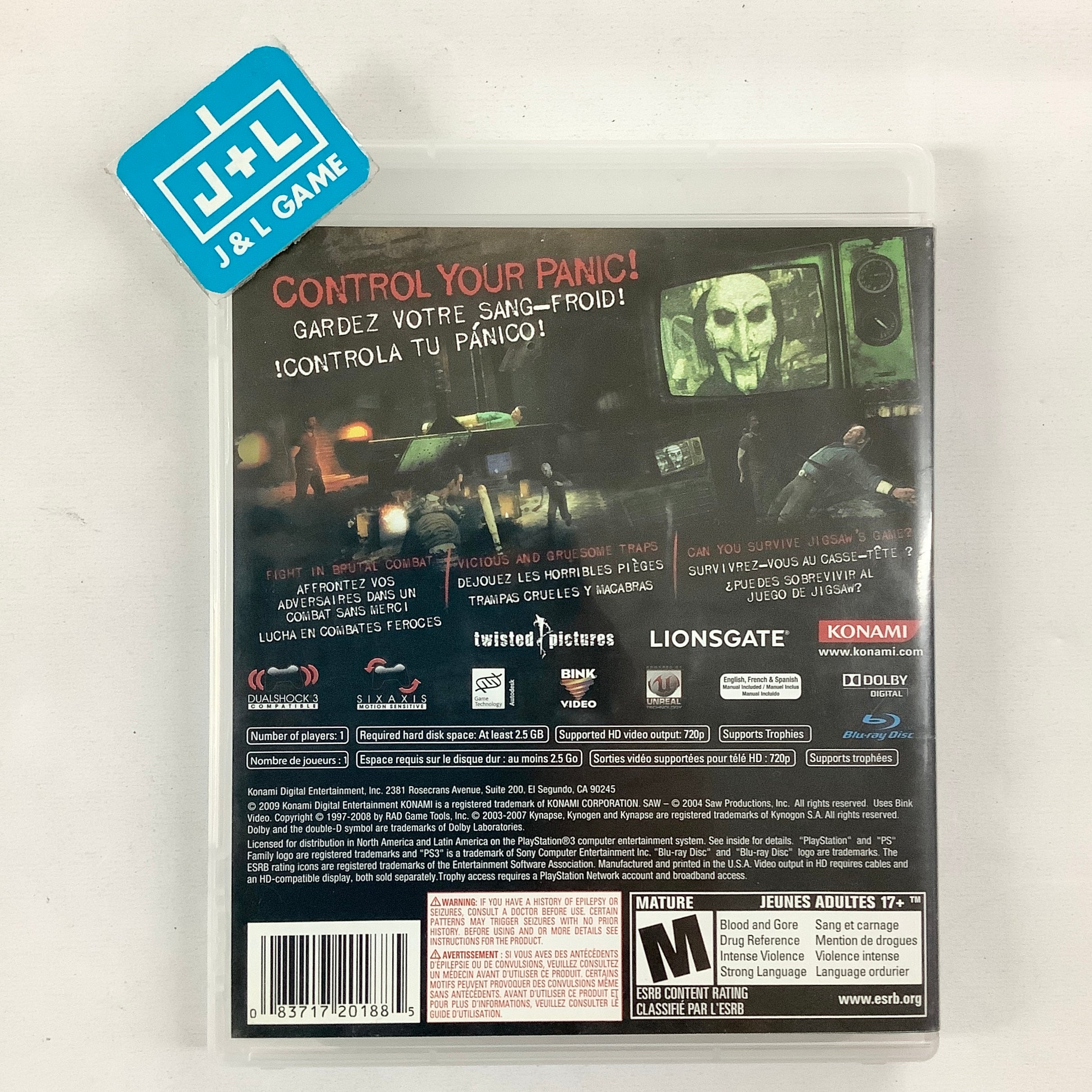 Saw - (PS3) PlayStation 3 [Pre-Owned] Video Games Konami   