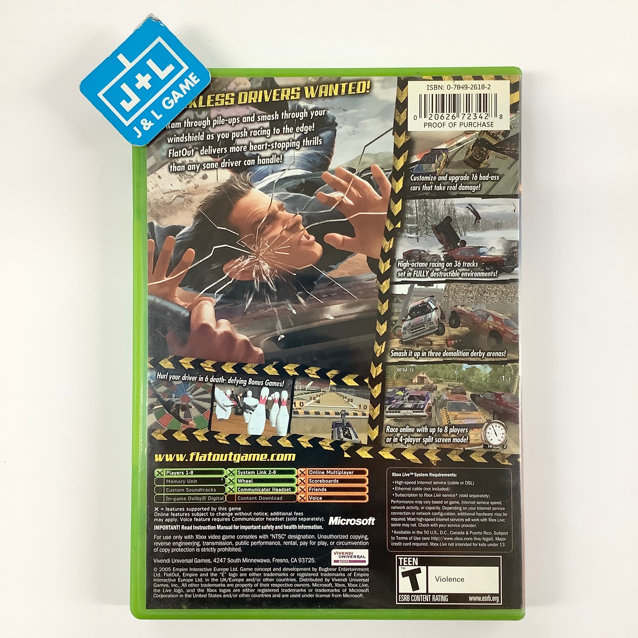 FlatOut - (XB) Xbox [Pre-Owned] Video Games Empire Interactive