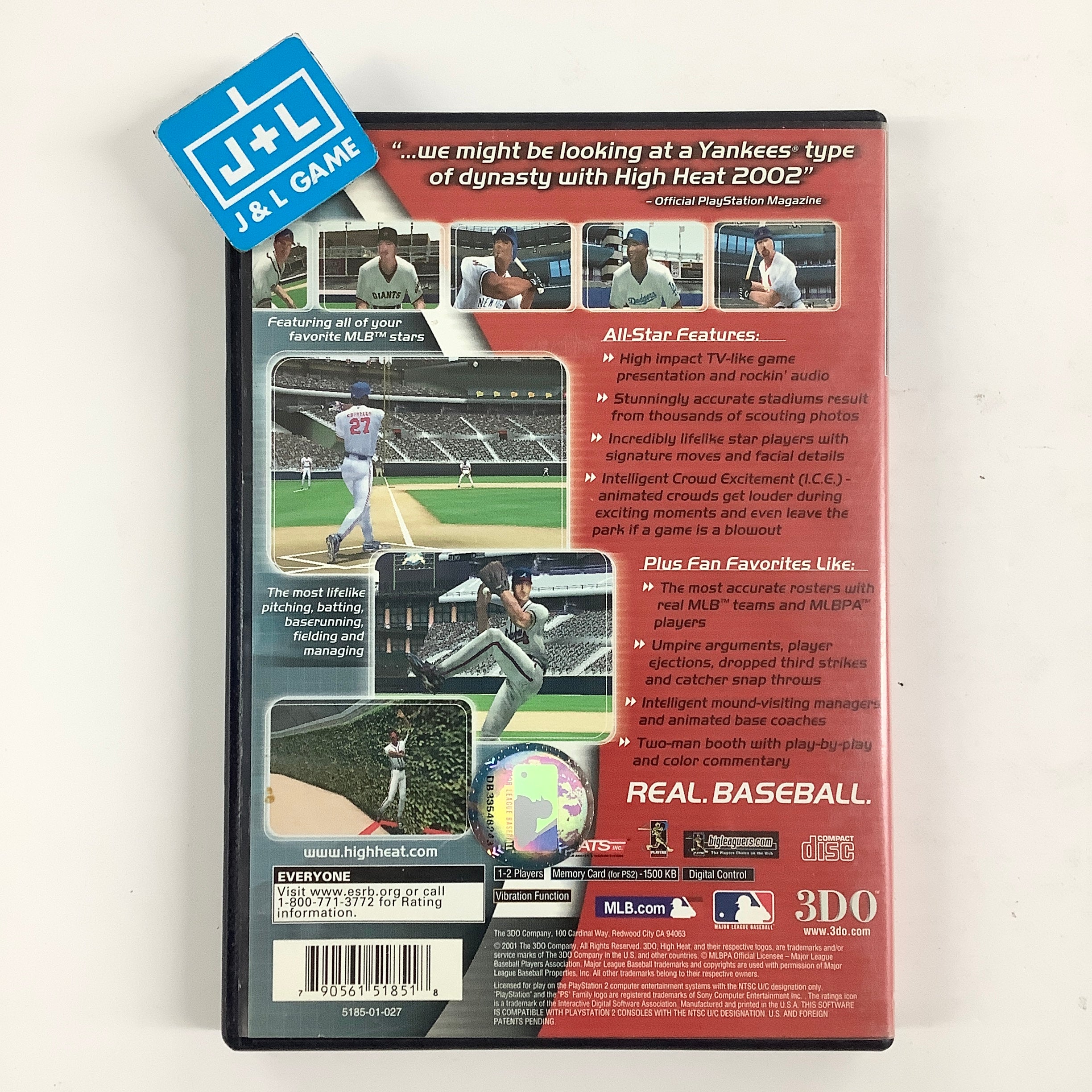 High Heat Major League Baseball 2002 - (PS2) PlayStation 2 [Pre-Owned] Video Games 3DO