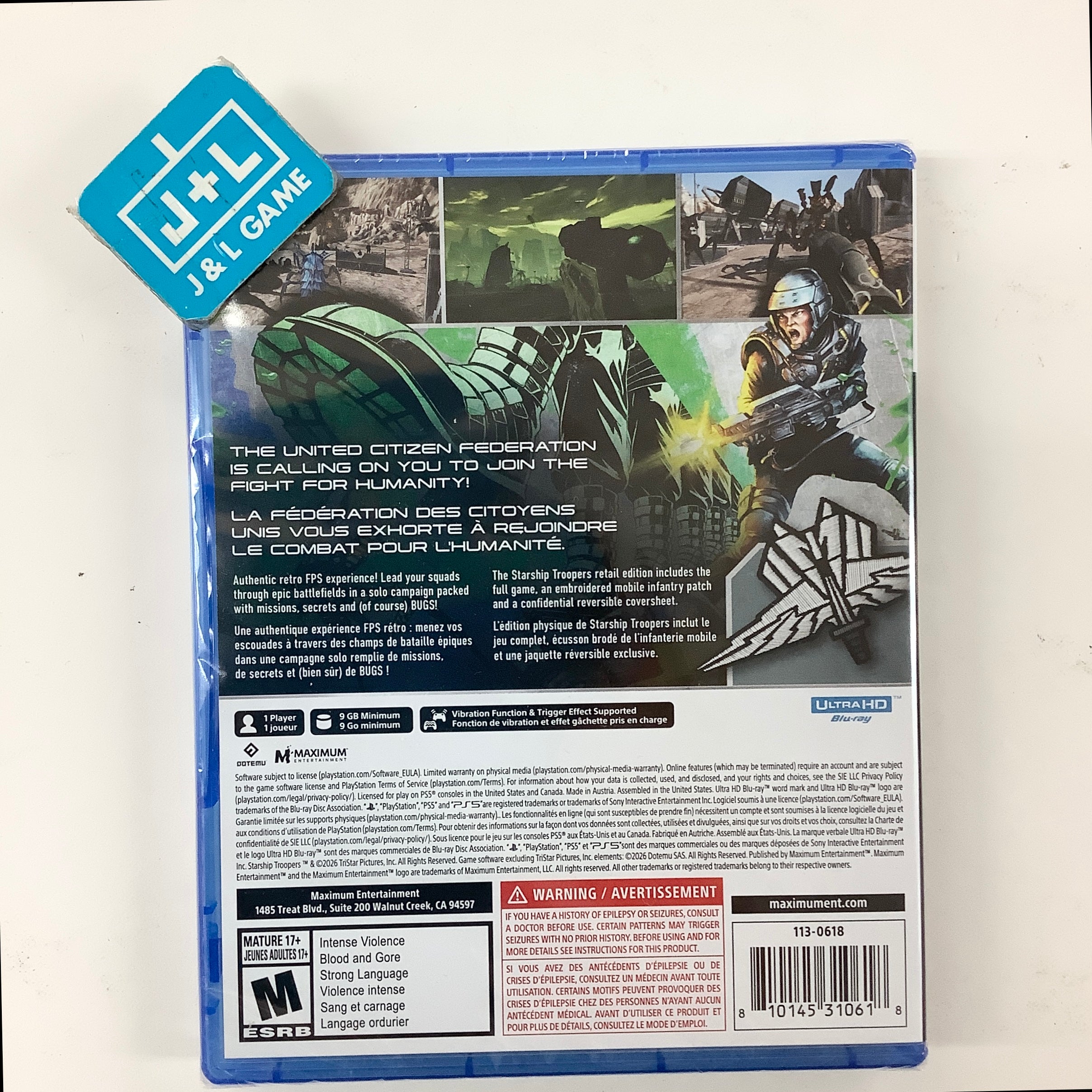Starship Troopers: Ultimate Bug War - (PS5) PlayStation 5 Video Games Maximum Entertainment
