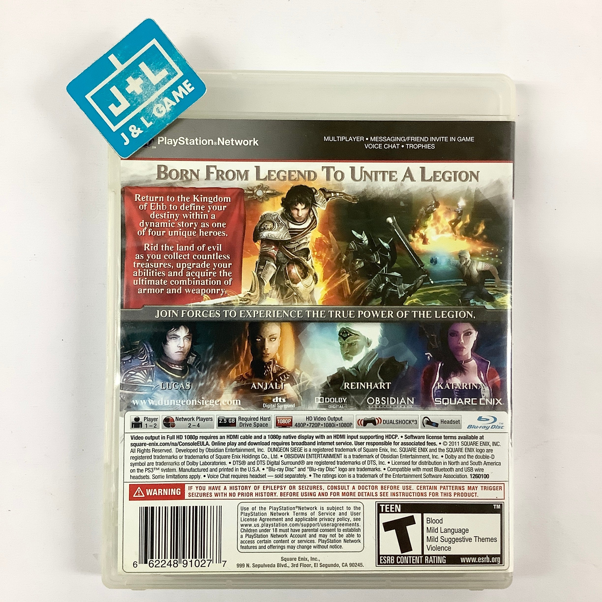 Dungeon Siege III - (PS3) PlayStation 3 [Pre-Owned] Video Games Square Enix   