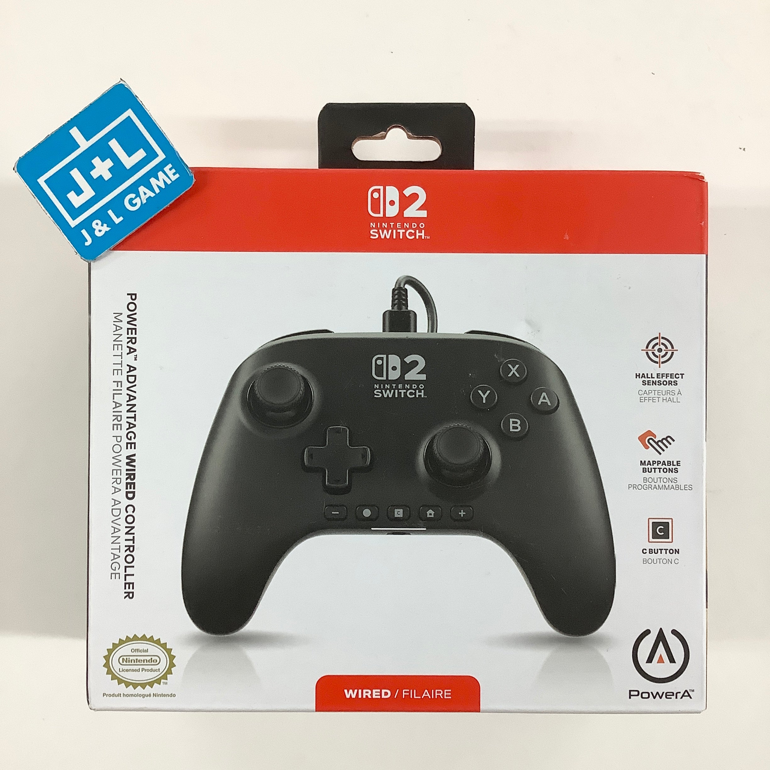 PowerA Advantage Wired Controller (Black) - (NS2) Nintendo Switch 2