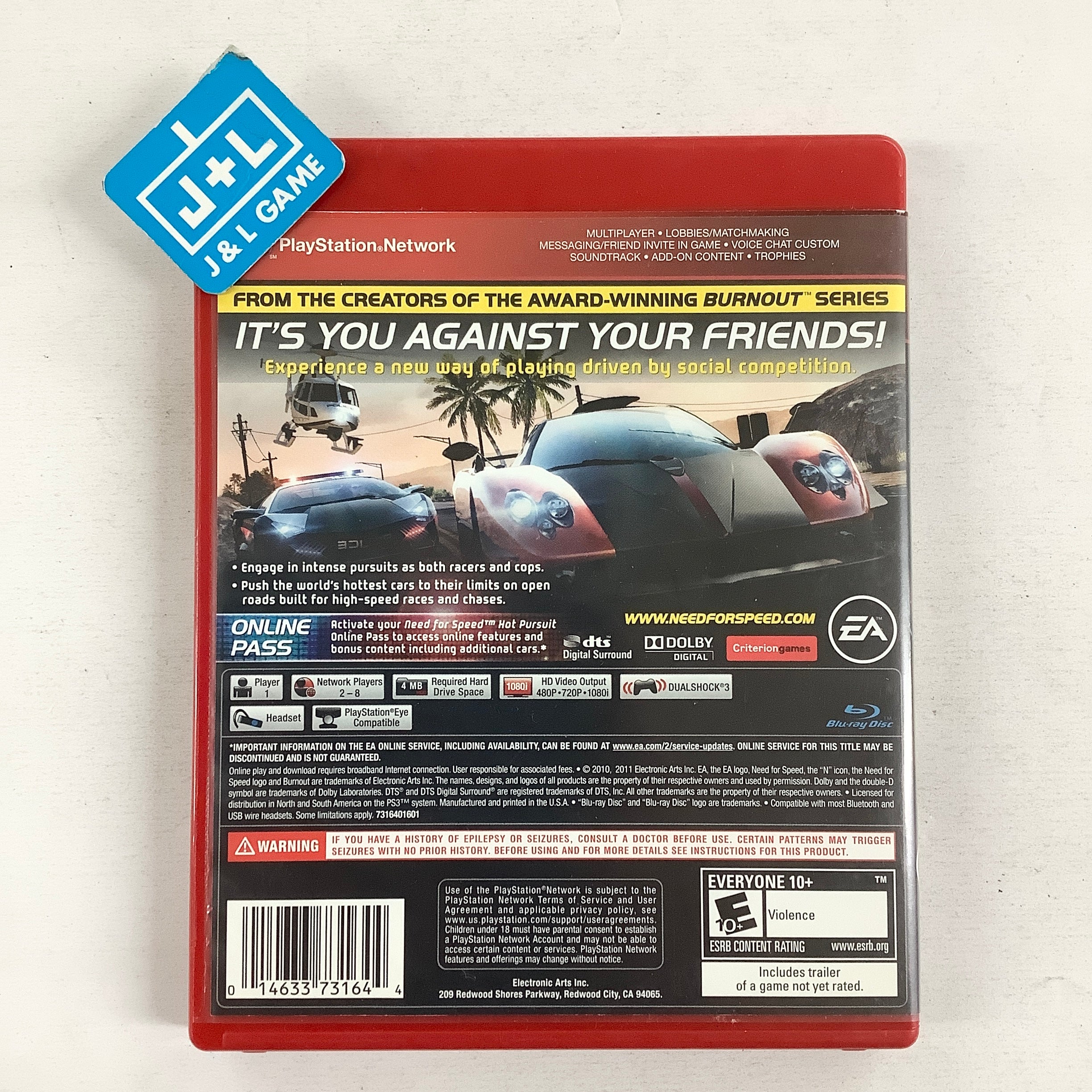 Need for Speed: Hot Pursuit (Greatest Hits) - (PS3) PlayStation 3 [Pre-Owned] Video Games Electronic Arts