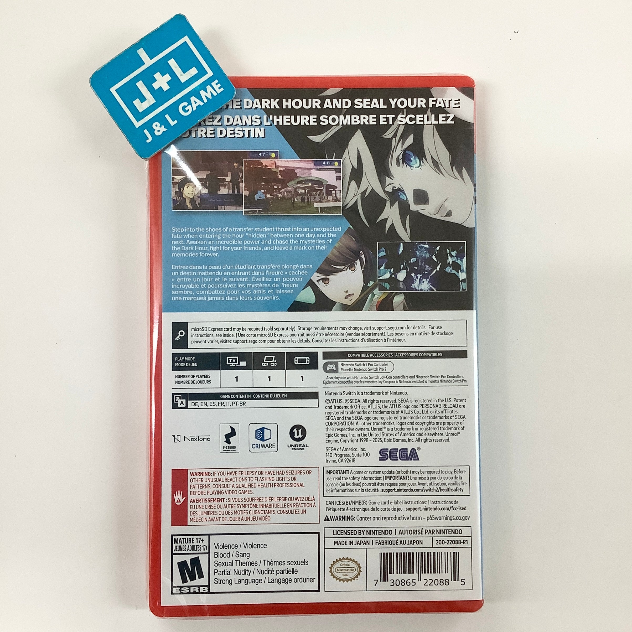 Persona 3 Reload - (NS2) Nintendo Switch 2 Video Games SEGA