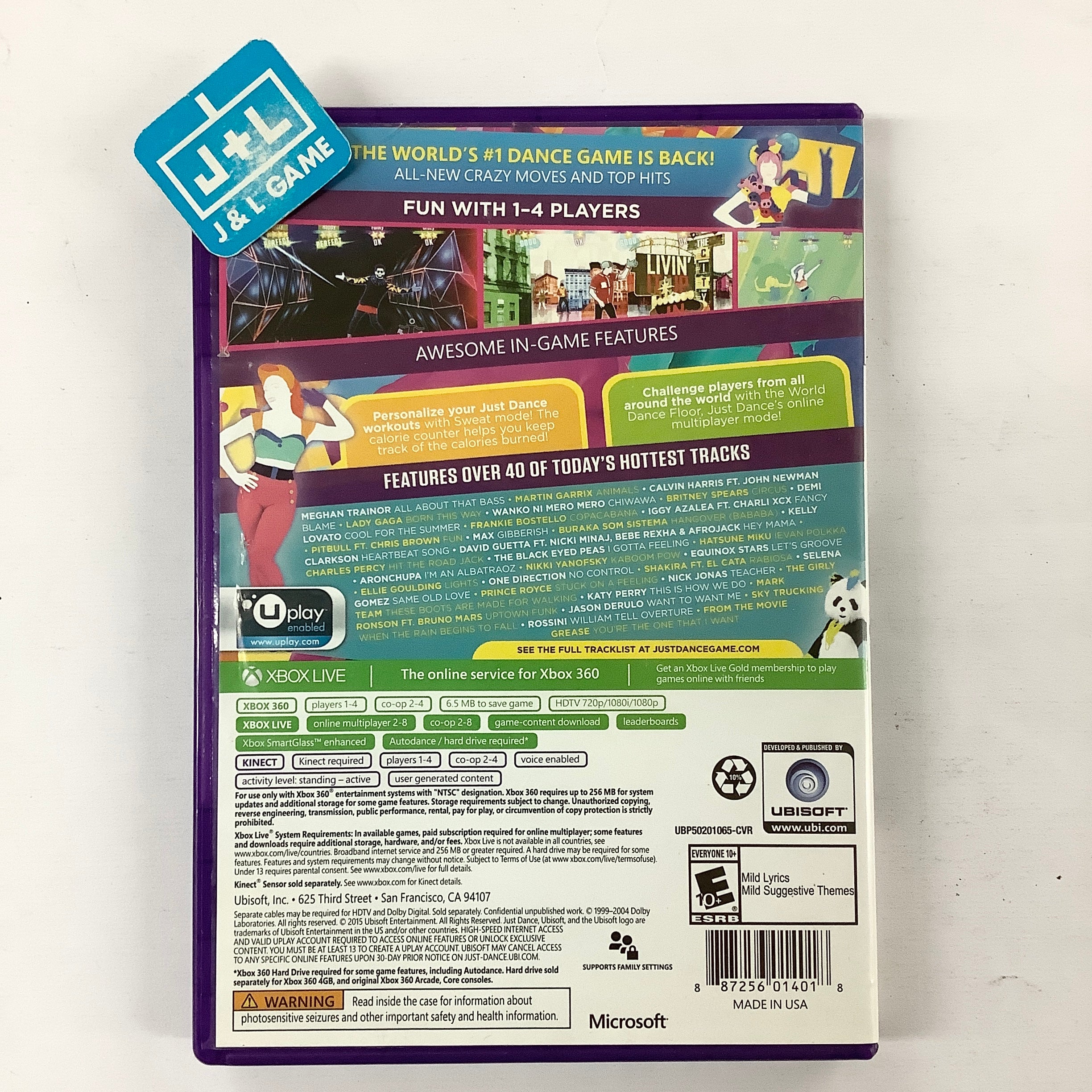 Just Dance 2016 (Kinect Required) - Xbox 360 [Pre-Owned] | J&L Game