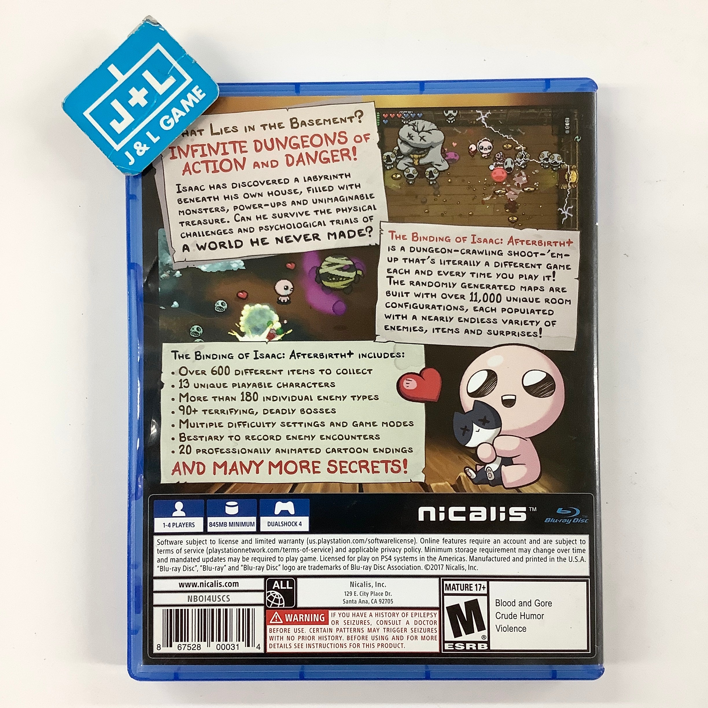The Binding of Isaac: Afterbirth + - (PS4) PlayStation 4 [Pre-Owned] Video Games Nicalis