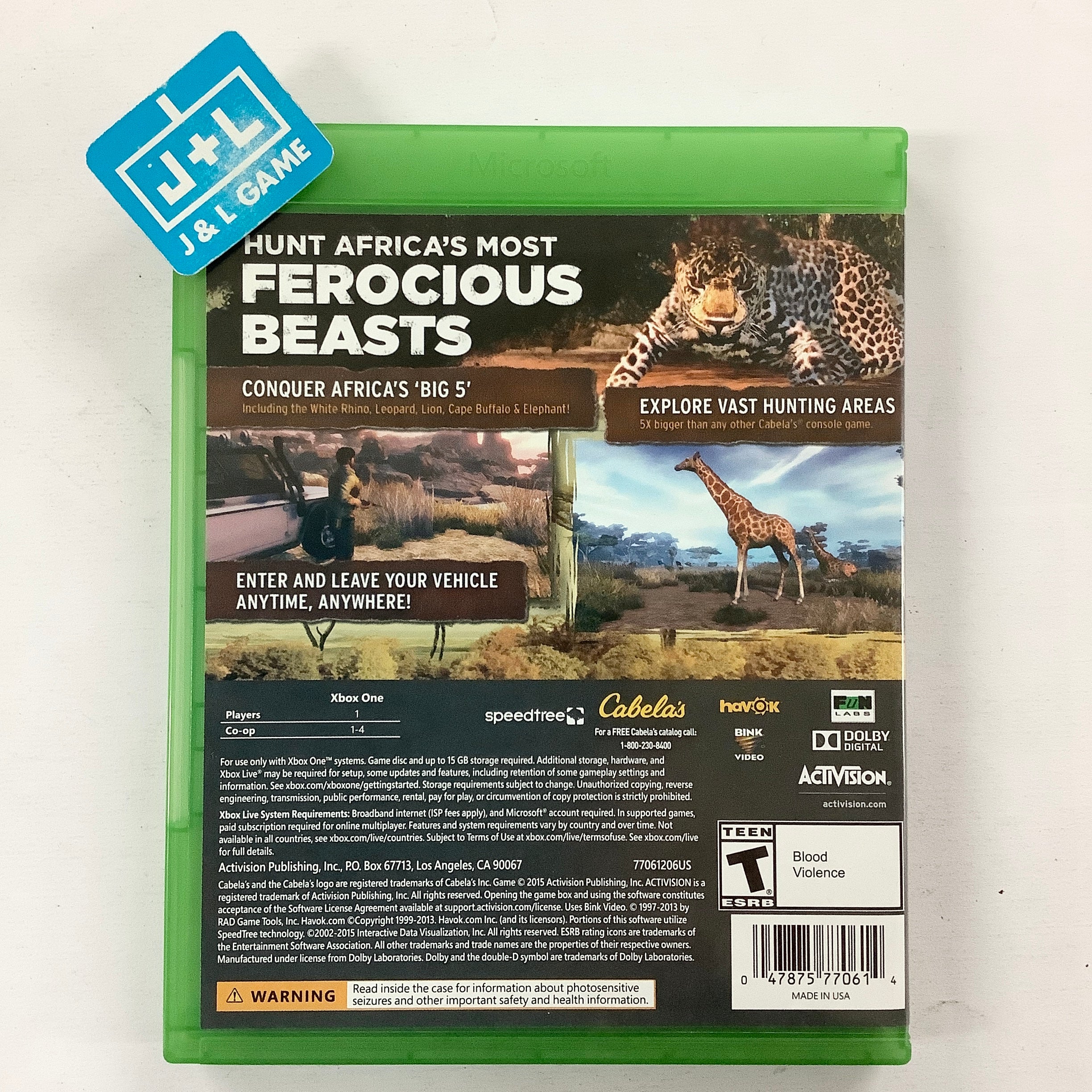 Cabela's African Adventure - (XB1) Xbox One [Pre-Owned] Video Games ACTIVISION   