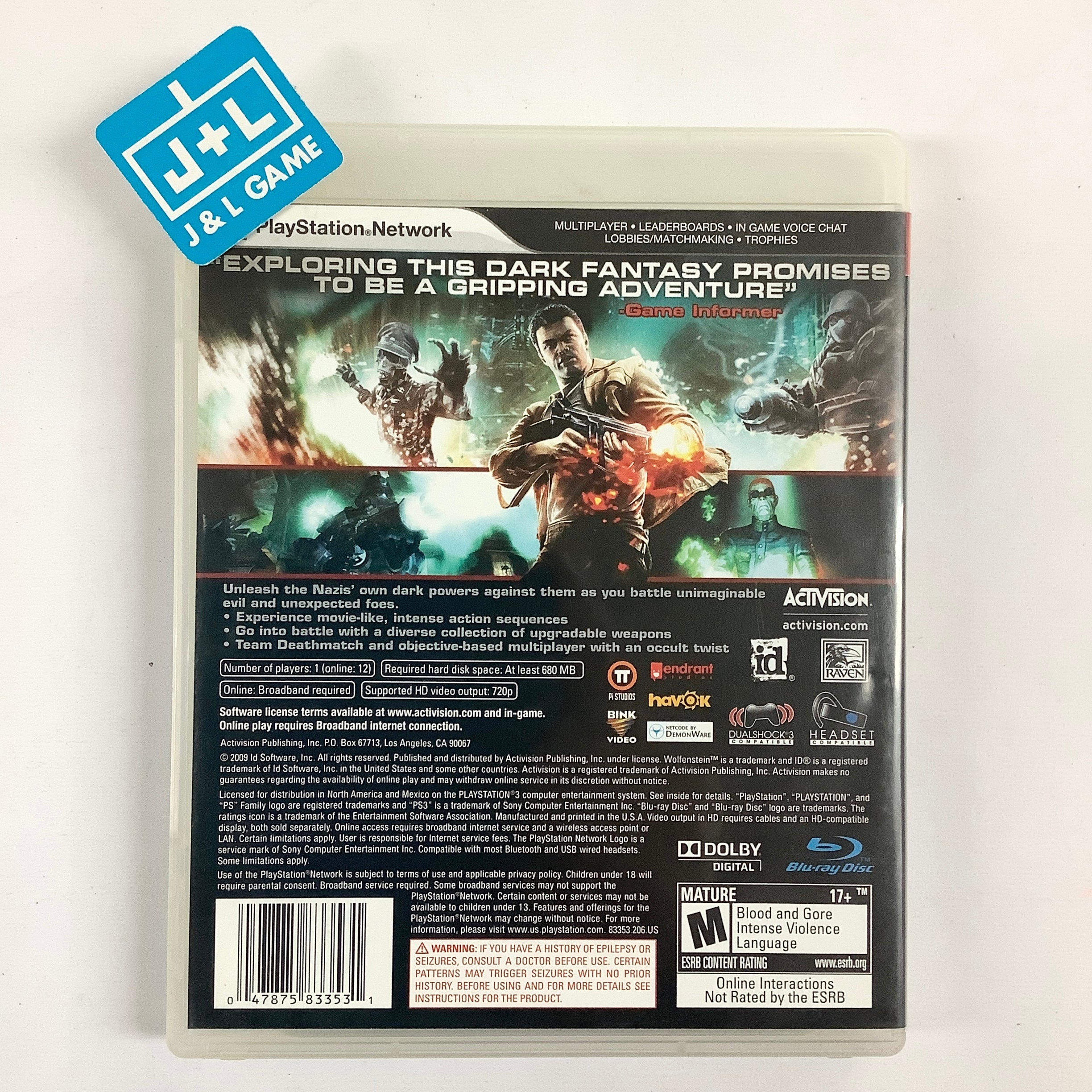【レア品】PS3 Wolfenstein (ウルフェンシュタイン) UK版 レア品】PS3 Wolfenstein (ウルフェンシュタイン) UK版｜Yahoo