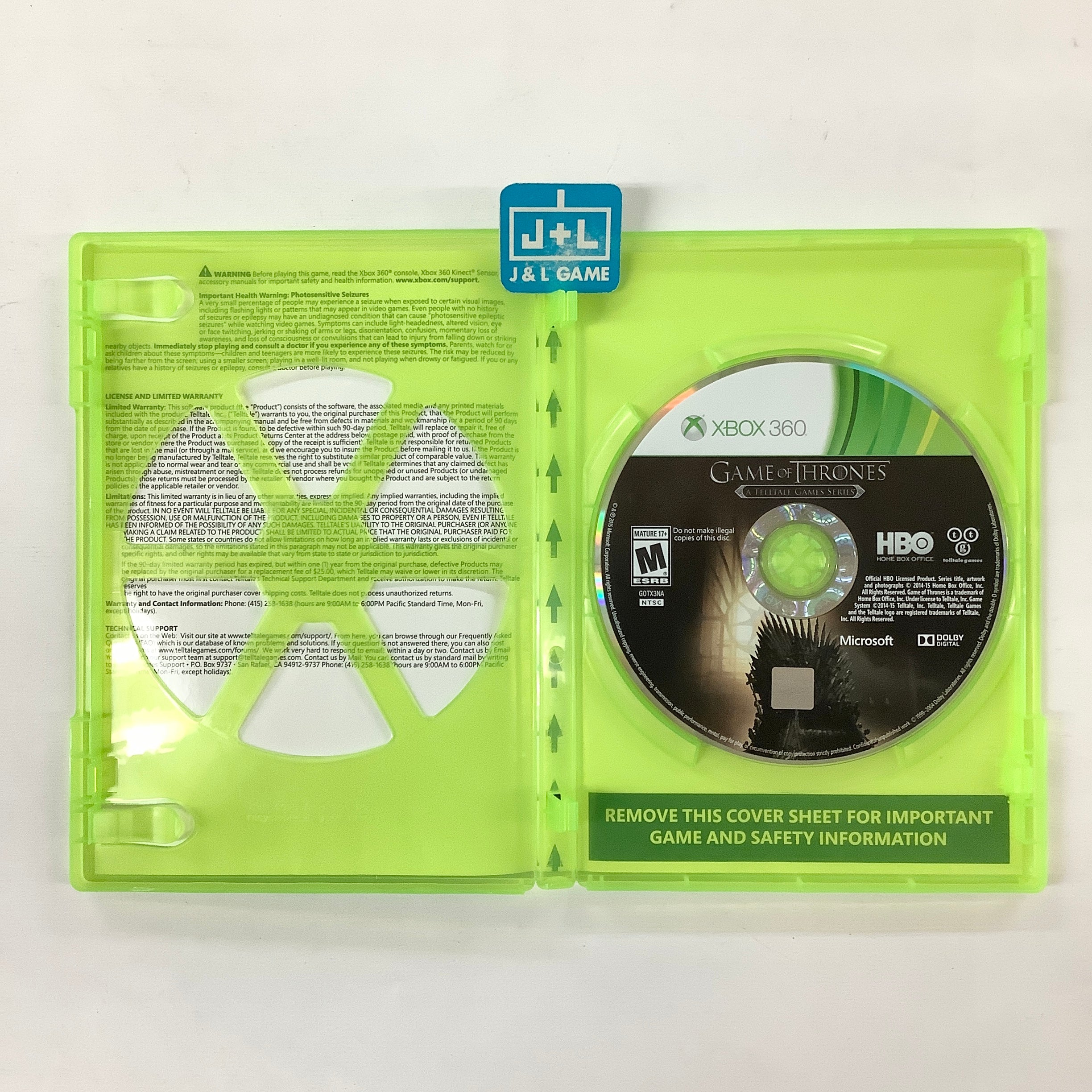 Game of Thrones A Telltale Games Series - Xbox 360 [Pre-Owned] Video Games Telltale Games   