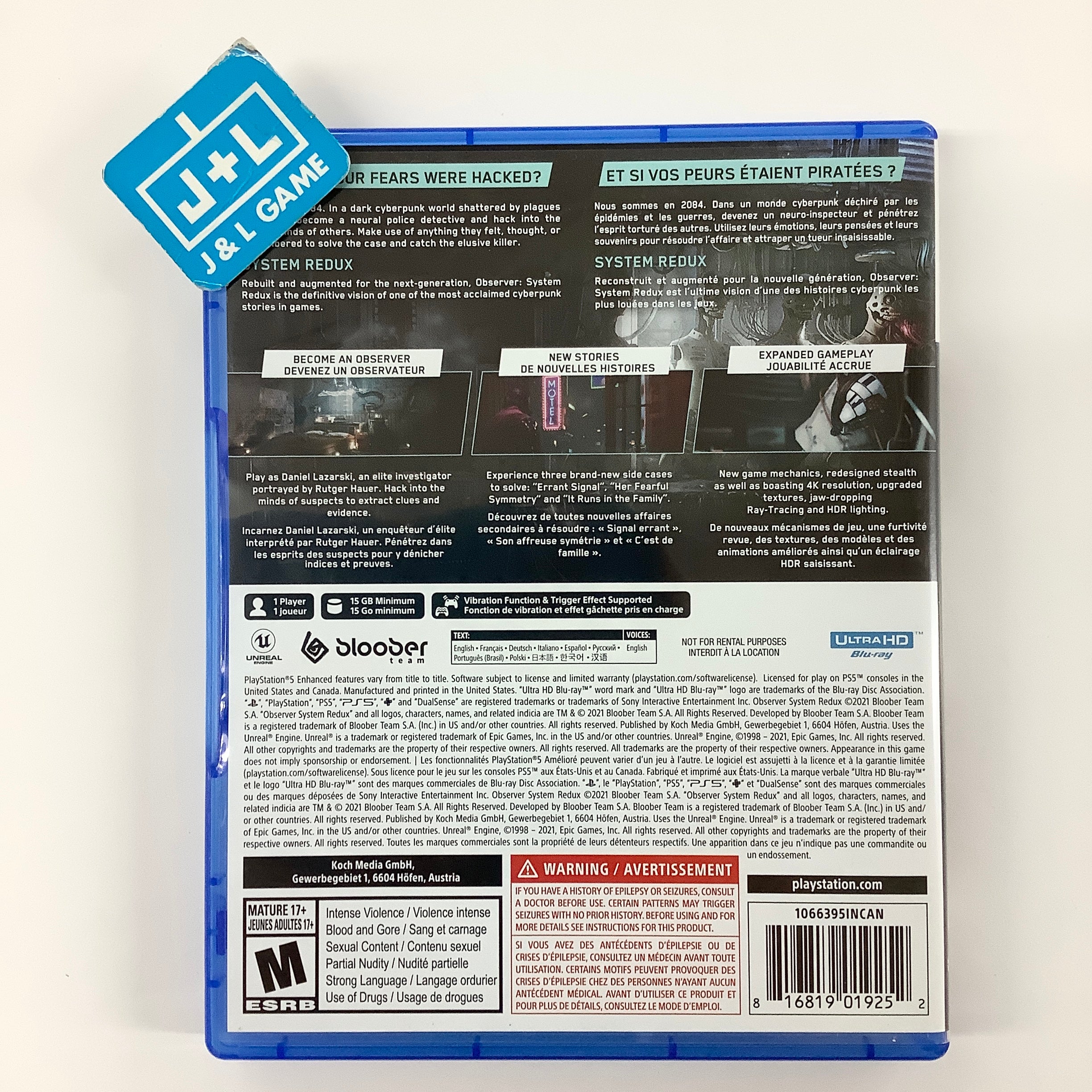 Observer: System Redux - (PS5) PlayStation 5 [Pre-Owned] Video Games Bloober Team