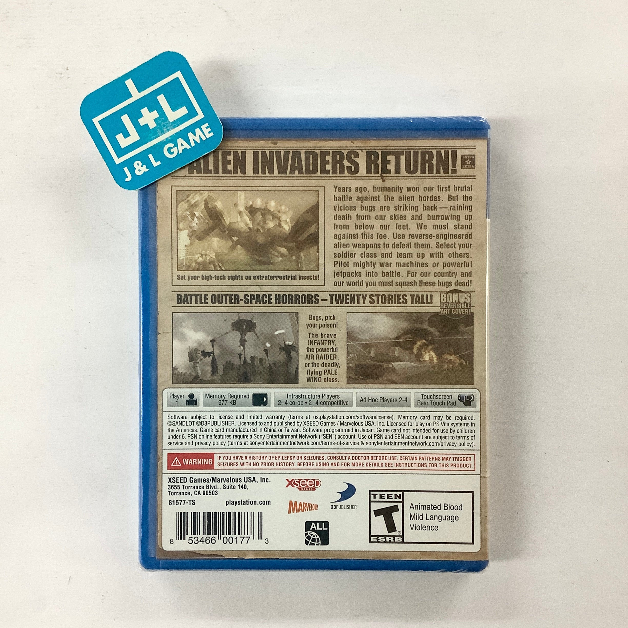 Earth Defense Force 2: Invaders From Planet Space - (PSV) PlayStation Vita Video Games XSEED Games   