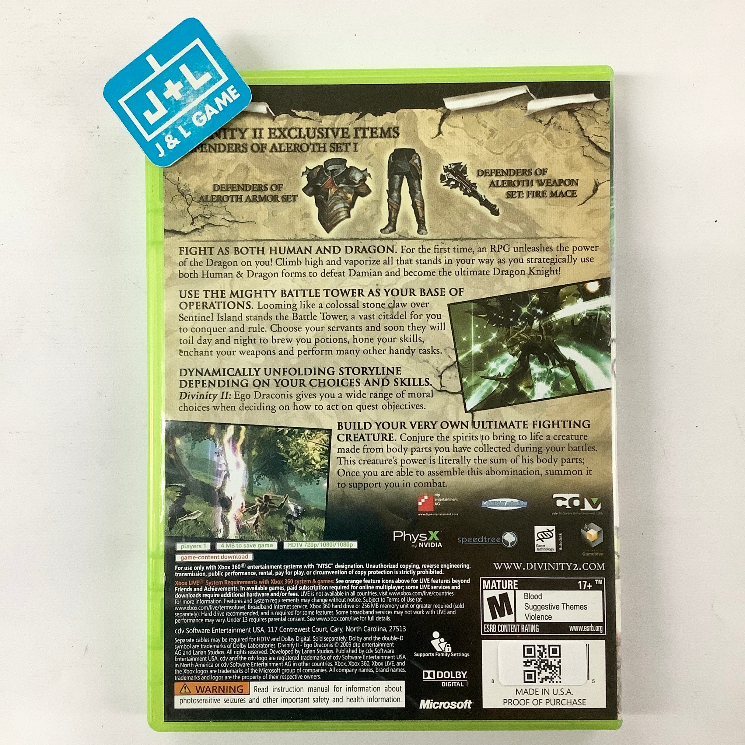 Divinity II: Ego Draconis - Xbox 360 [Pre-Owned] Video Games cdv Software   