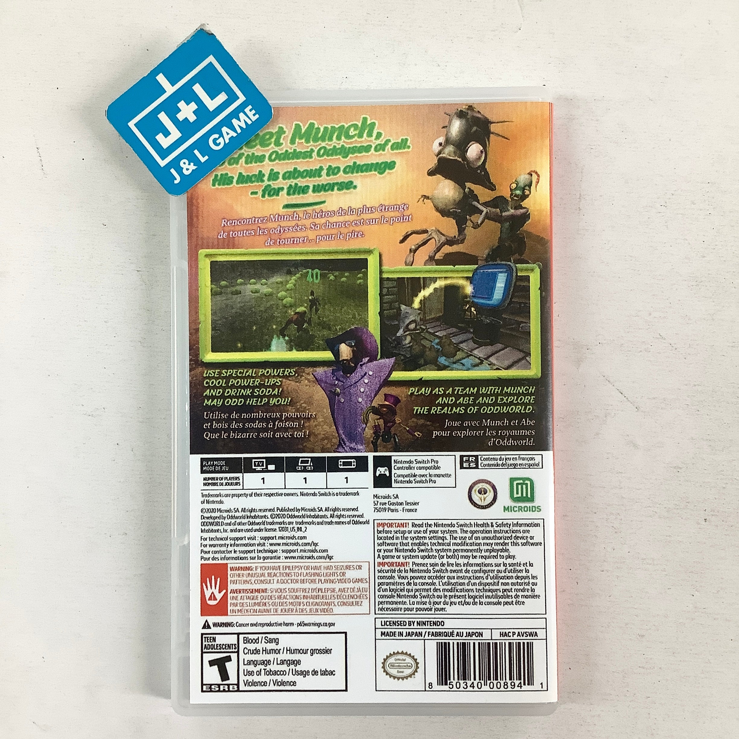 Oddworld: Munch's Oddysee - (NSW) Nintendo Switch [Pre-Owned] Video Games Microids