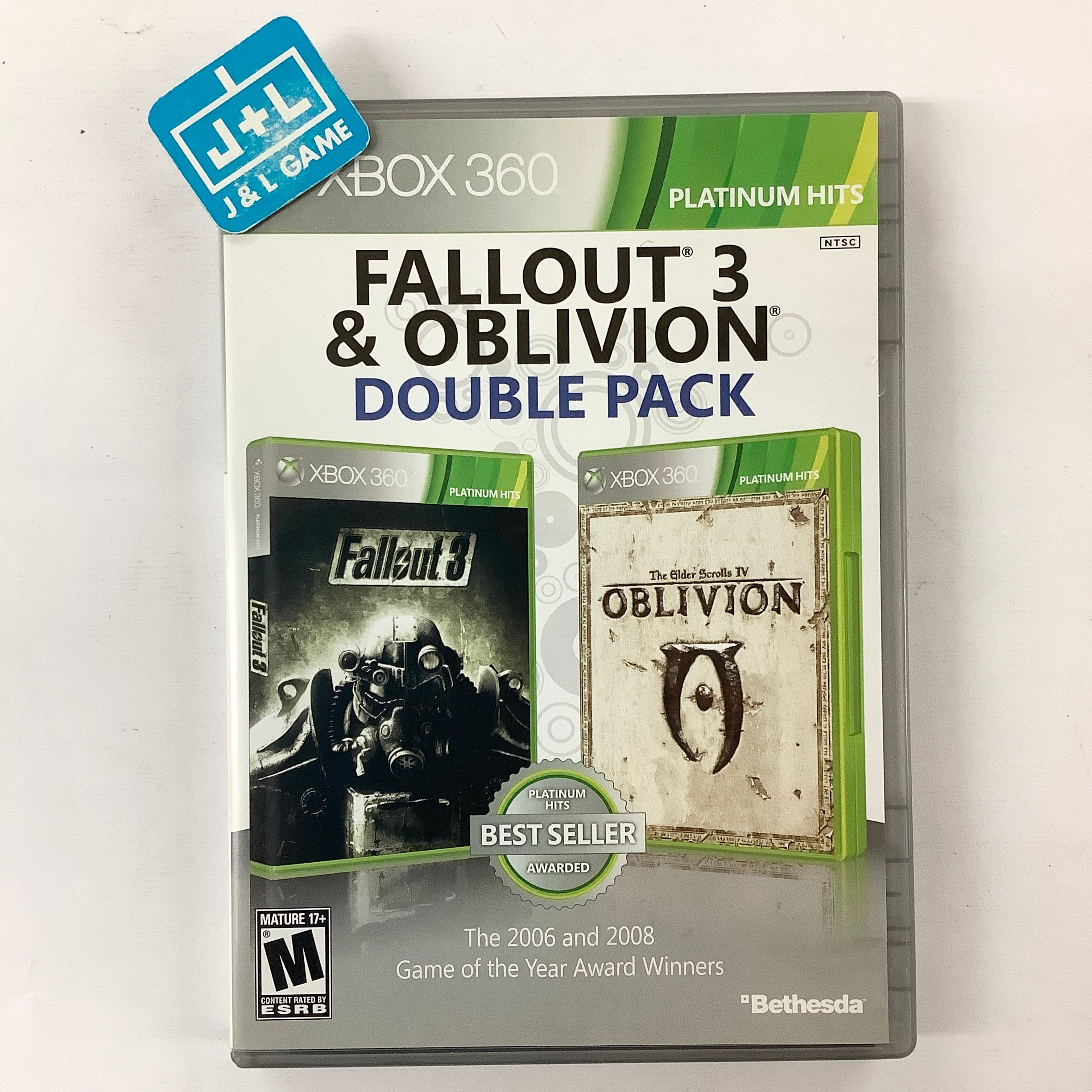 Fallout 3 & Oblivion Double Pack (Platinum Hits) - Xbox 360 [Pre-Owned] Video Games Bethesda Softworks   